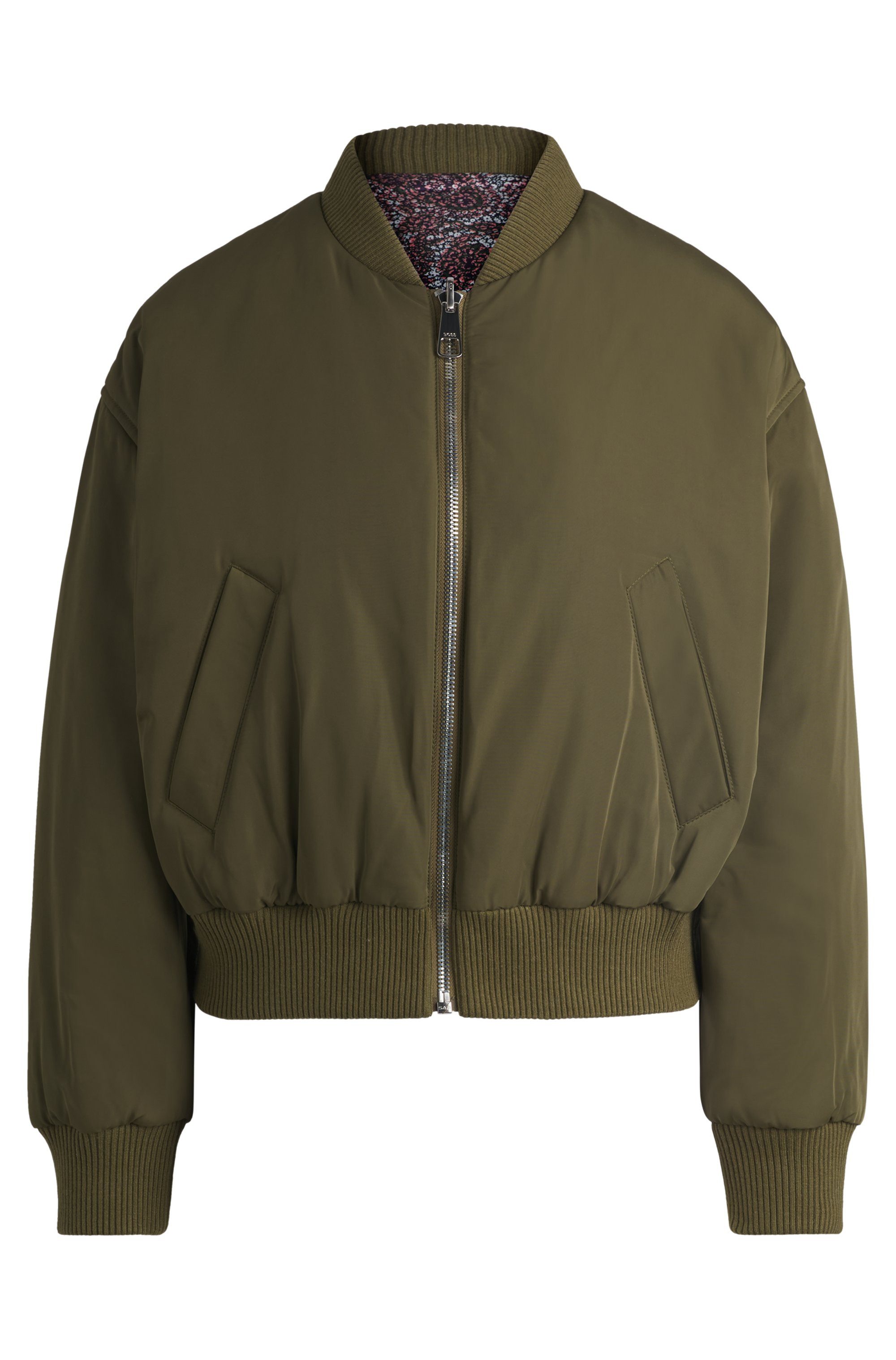 Boss Orange Tweezijdig te dragen jack Pikomba Premium Damesmode met boss logo-badge blouson bomberjack 2 in 1 jas