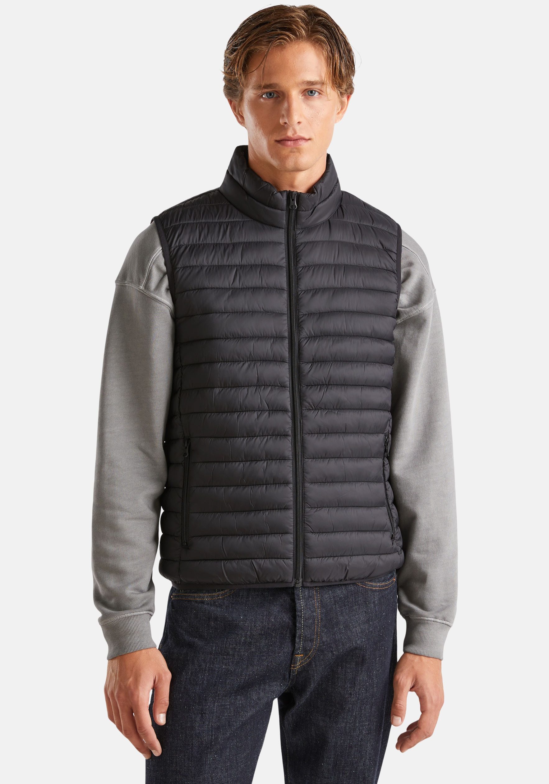 United Colors of Benetton Bodywarmer met ritszakken opzij heren bodywarmers maat XL zwart