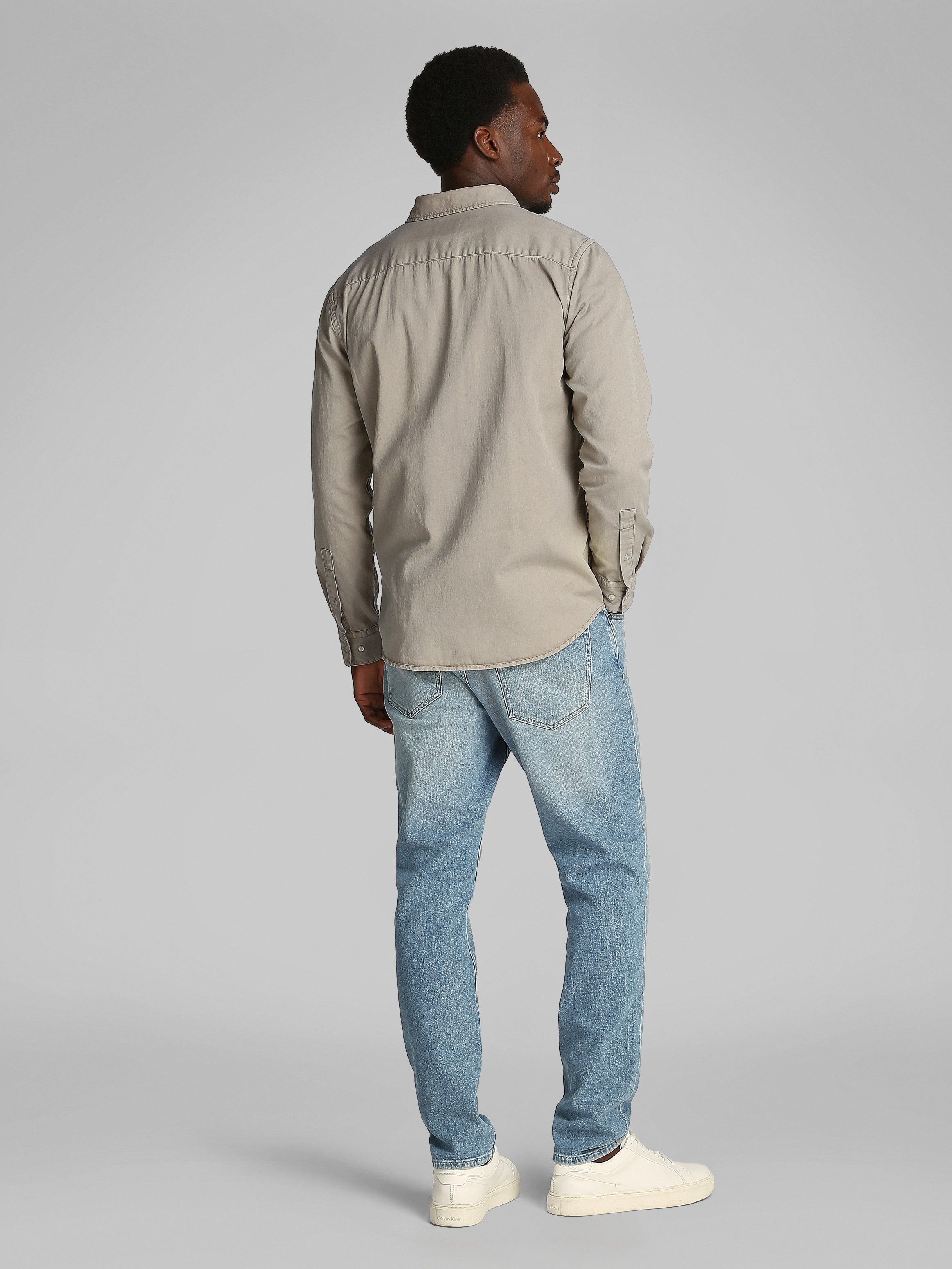 Calvin Klein Overhemd met lange mouwen GARMENT DYED LW TWILL L/S SHIRT