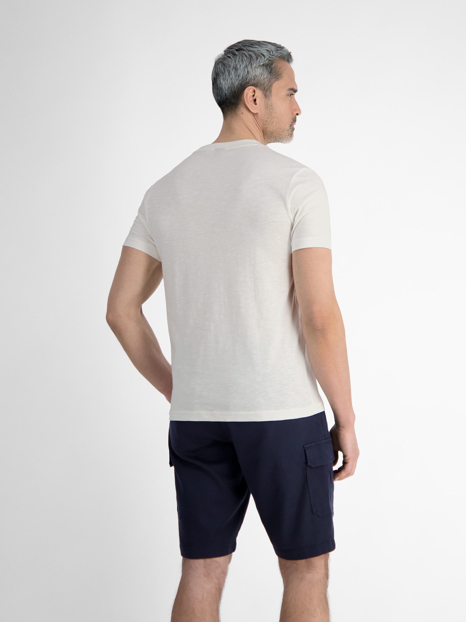 Lerros T-shirt LERROS heren T-shirt met zomerse borstprint