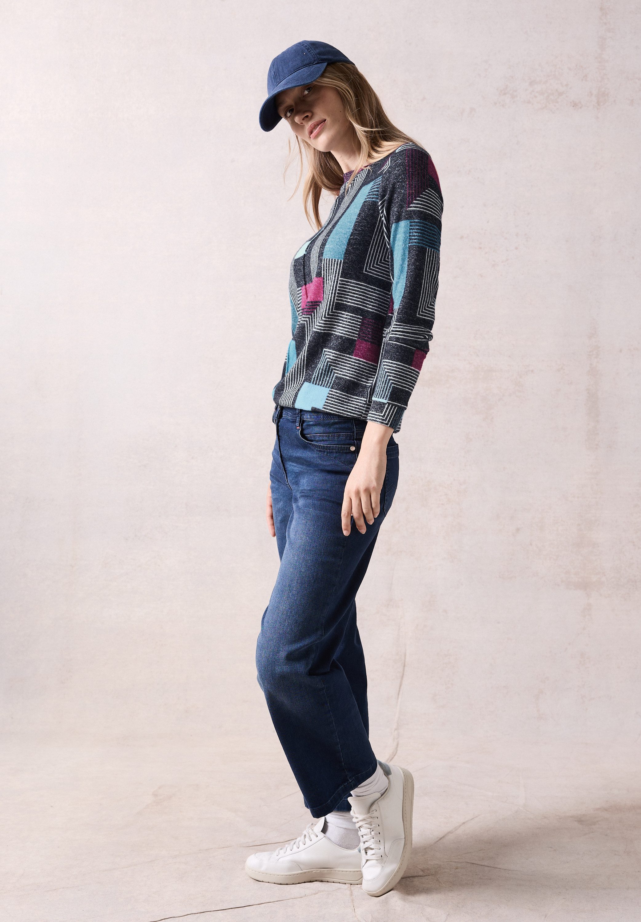 Cecil Shirt met lange mouwen met print all-over
