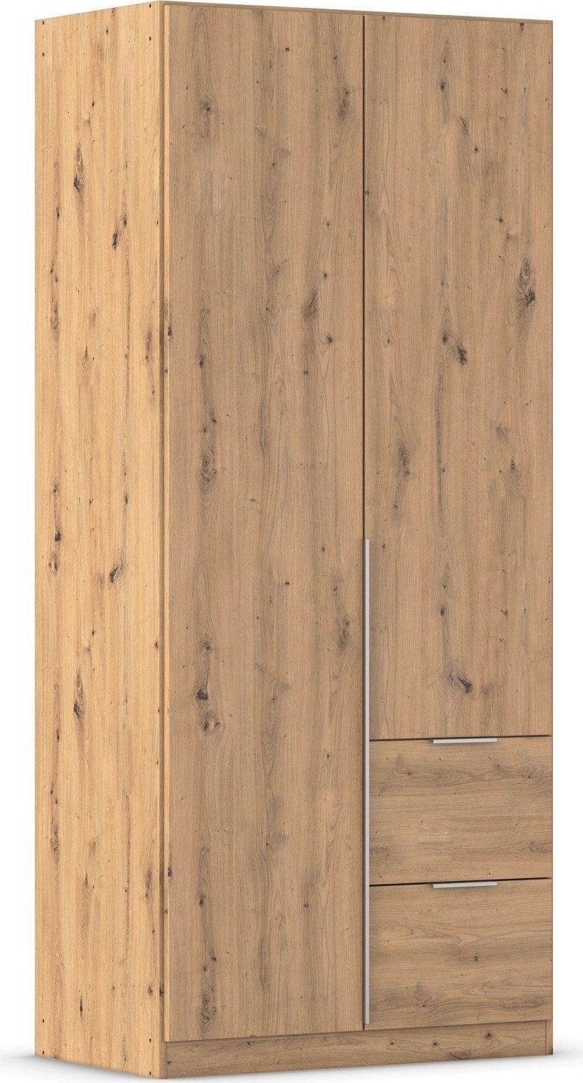 rauch Draaideurkast Kledingkast kast garderobe AGORDO met decor- of hoogglansfront kledingkasten maat 91 cm x 210 cm x 54 cm bruin