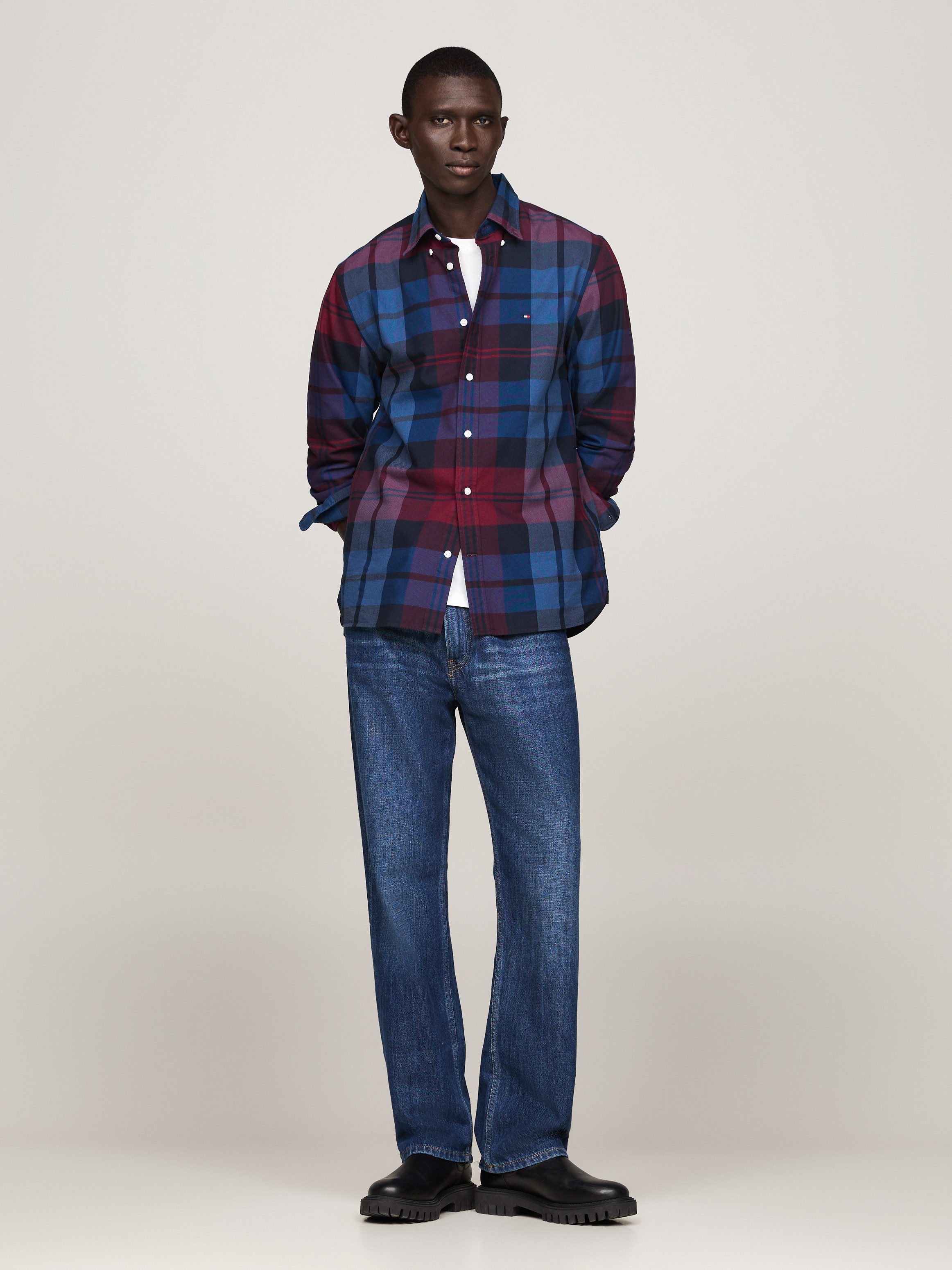 Tommy Hilfiger Overhemd met lange mouwen OXFORD BLACKWATCH CHK RF SHIRT