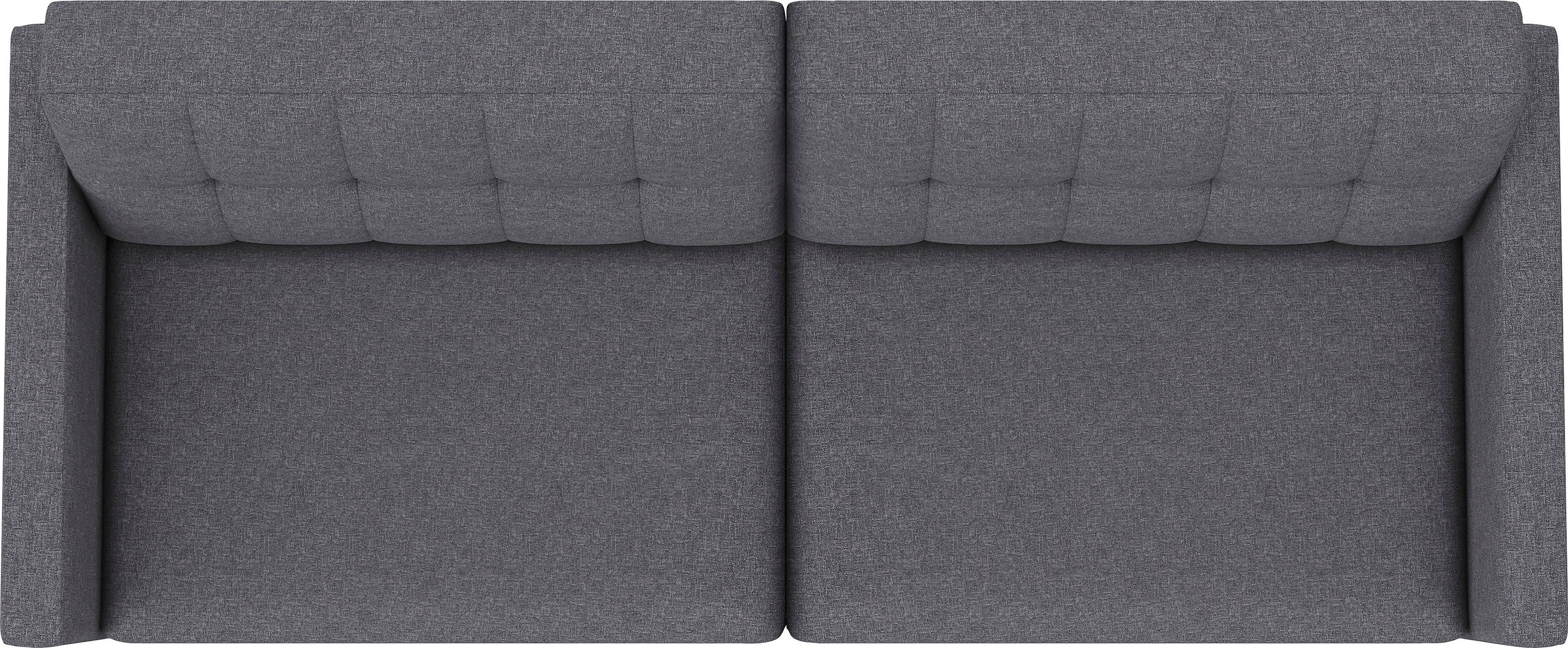 Dorel Home 3-zitsbank Hartford II Slaapfunctie, rugleuning 2-delig, 3-voudig verstelbaar, zithoogte 43 cm