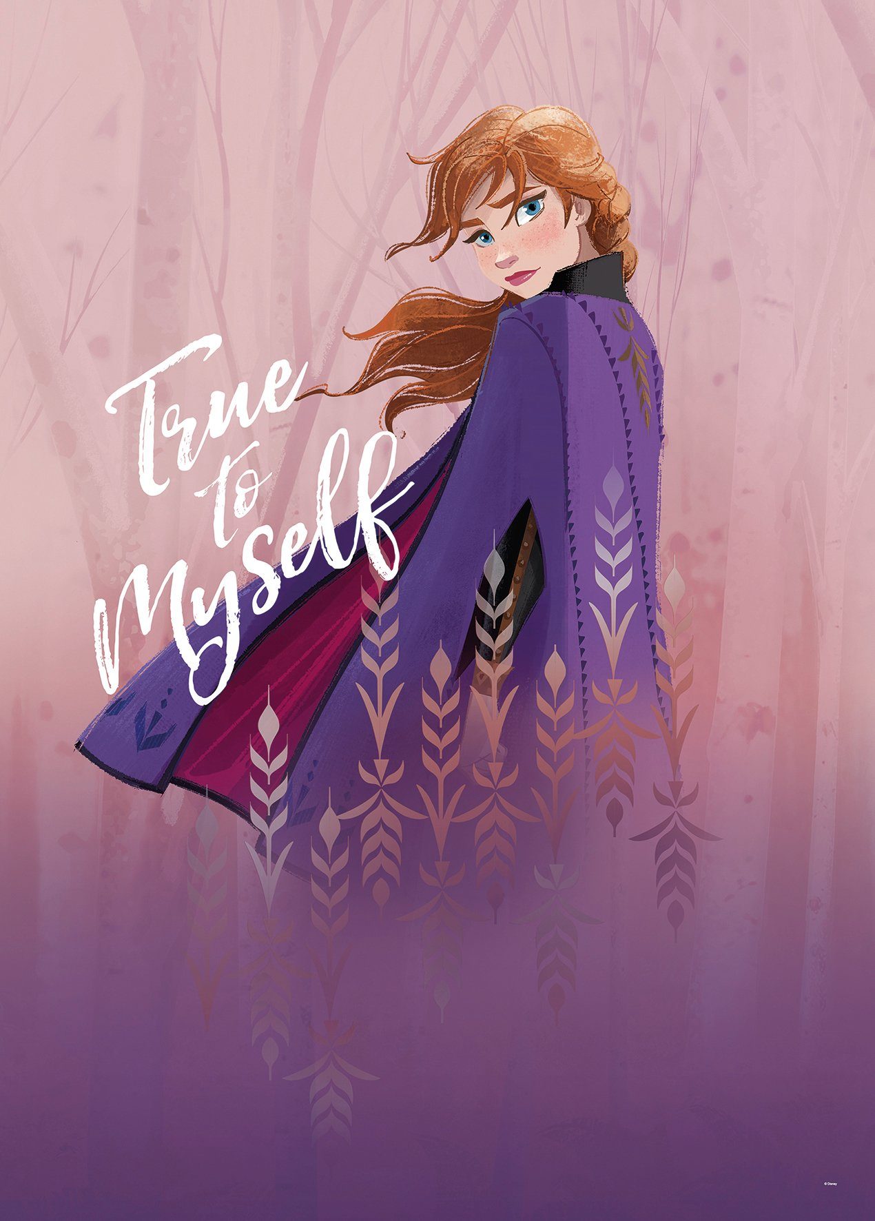 Komar wanddecoratie Frozen Anna True to Myself, zonder lijst