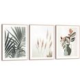 reinders! artprint bloemen abstract - planten - palmbladen - duinen (3 stuks) geel
