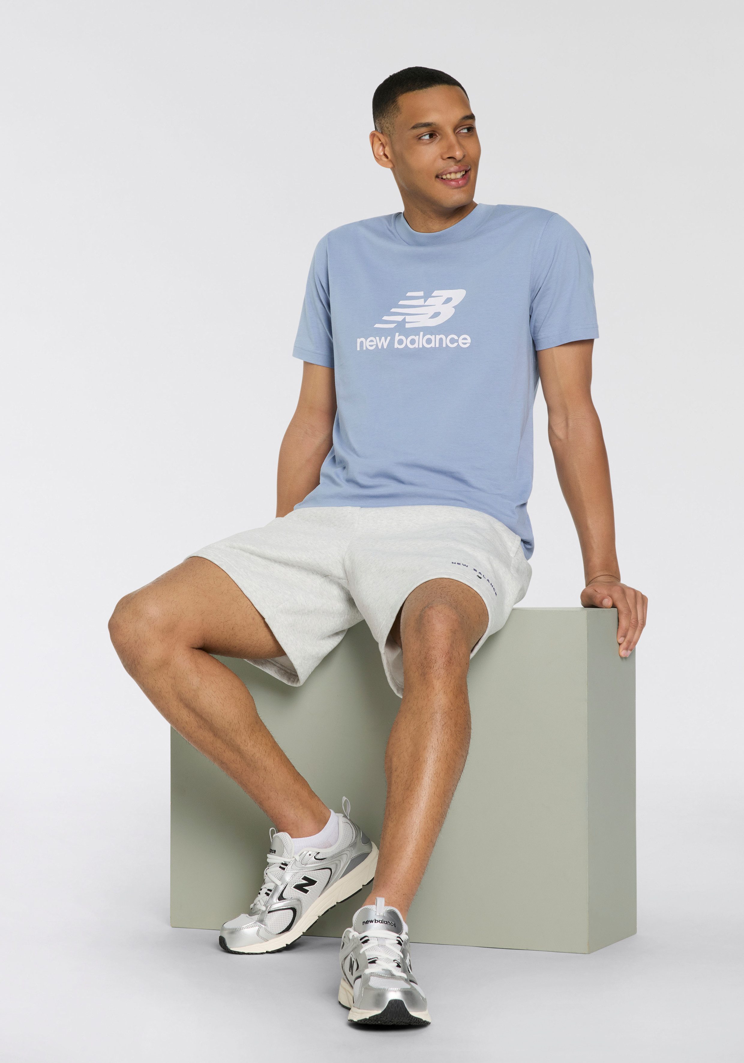 New Balance T-shirt Sport Essentials logo T-shirt NB NAVY