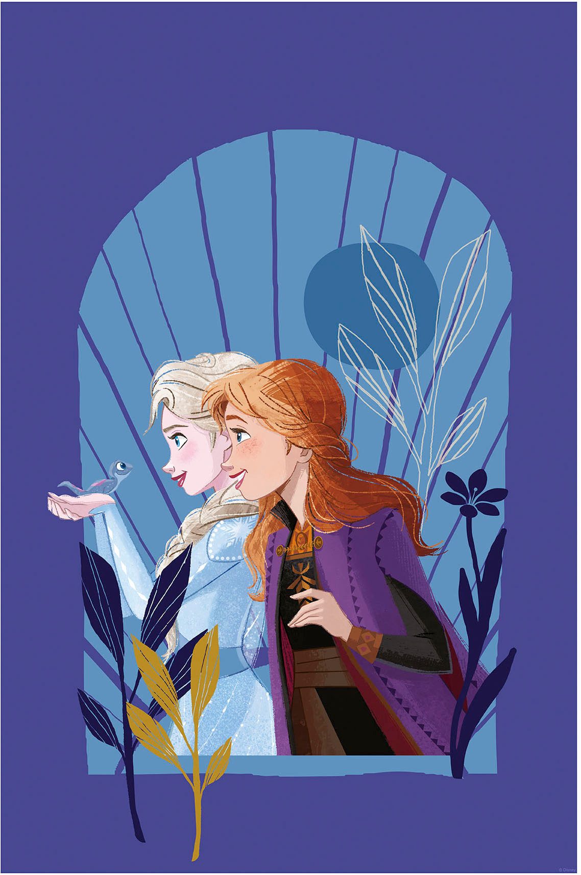 Komar Artprint Frozen Mockingbird 300 x 280 cm (breedte x hoogte) - behang, vlies, woonkamer, slaapkamer (set)