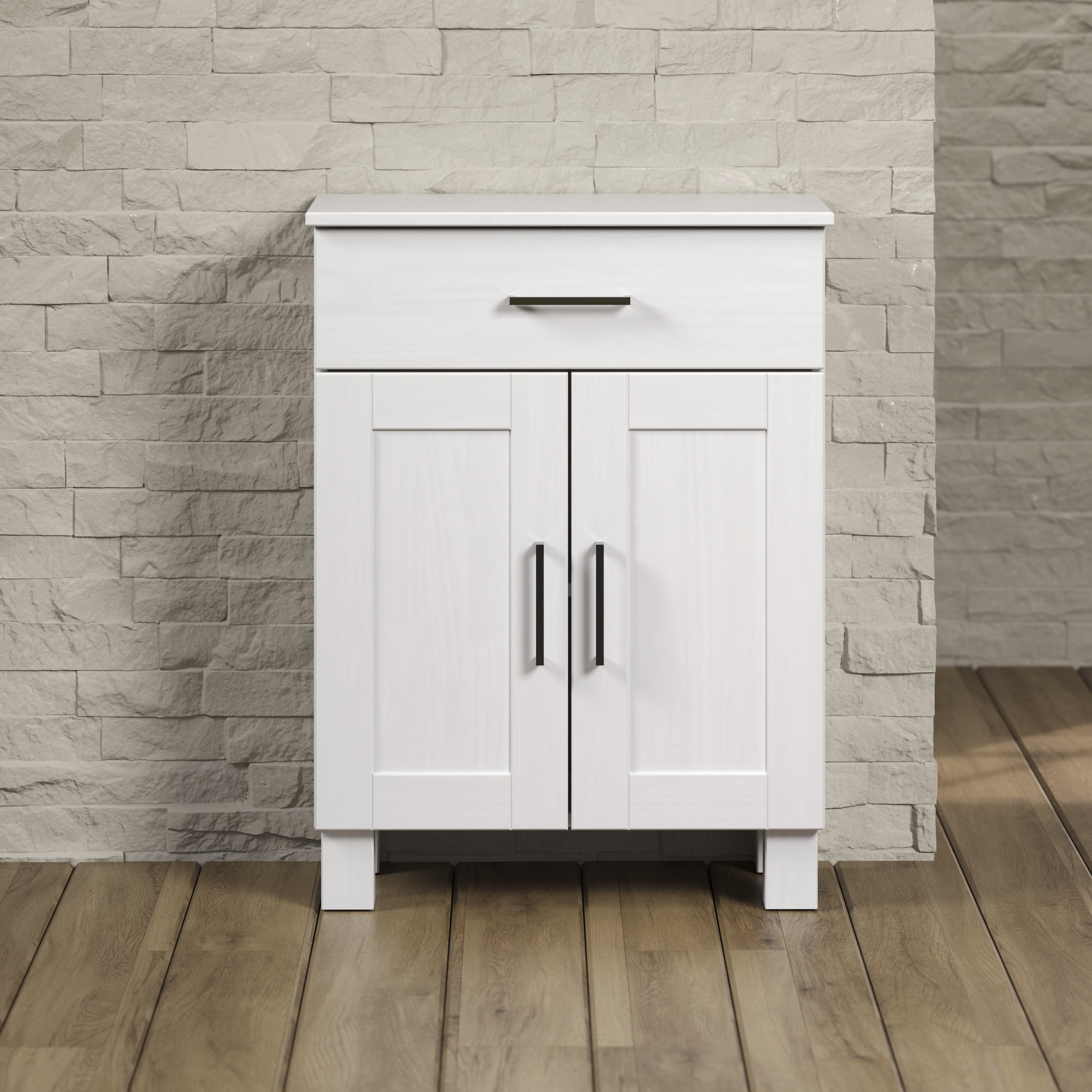 welltime Onderkast Ulea Badkommode van massief hout met brede lade - (B/D/H) 60/30/80 cm (1 stuk)