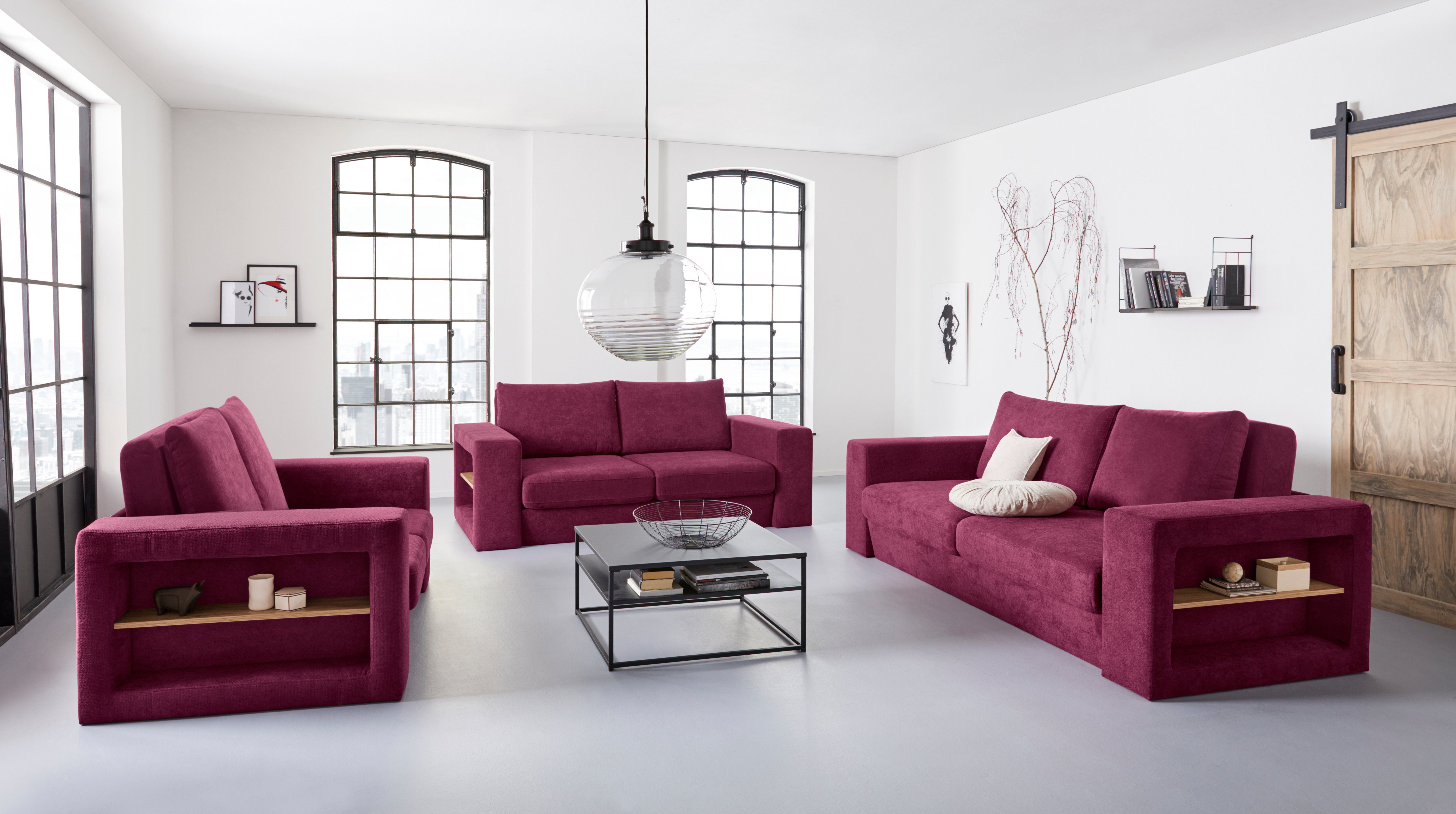 LOOKS BY WOLFGANG JOOP 4-zitsbank Looksvb Aan te passen bank: de bank wordt een bank met 2 hockers, met kastfunctie