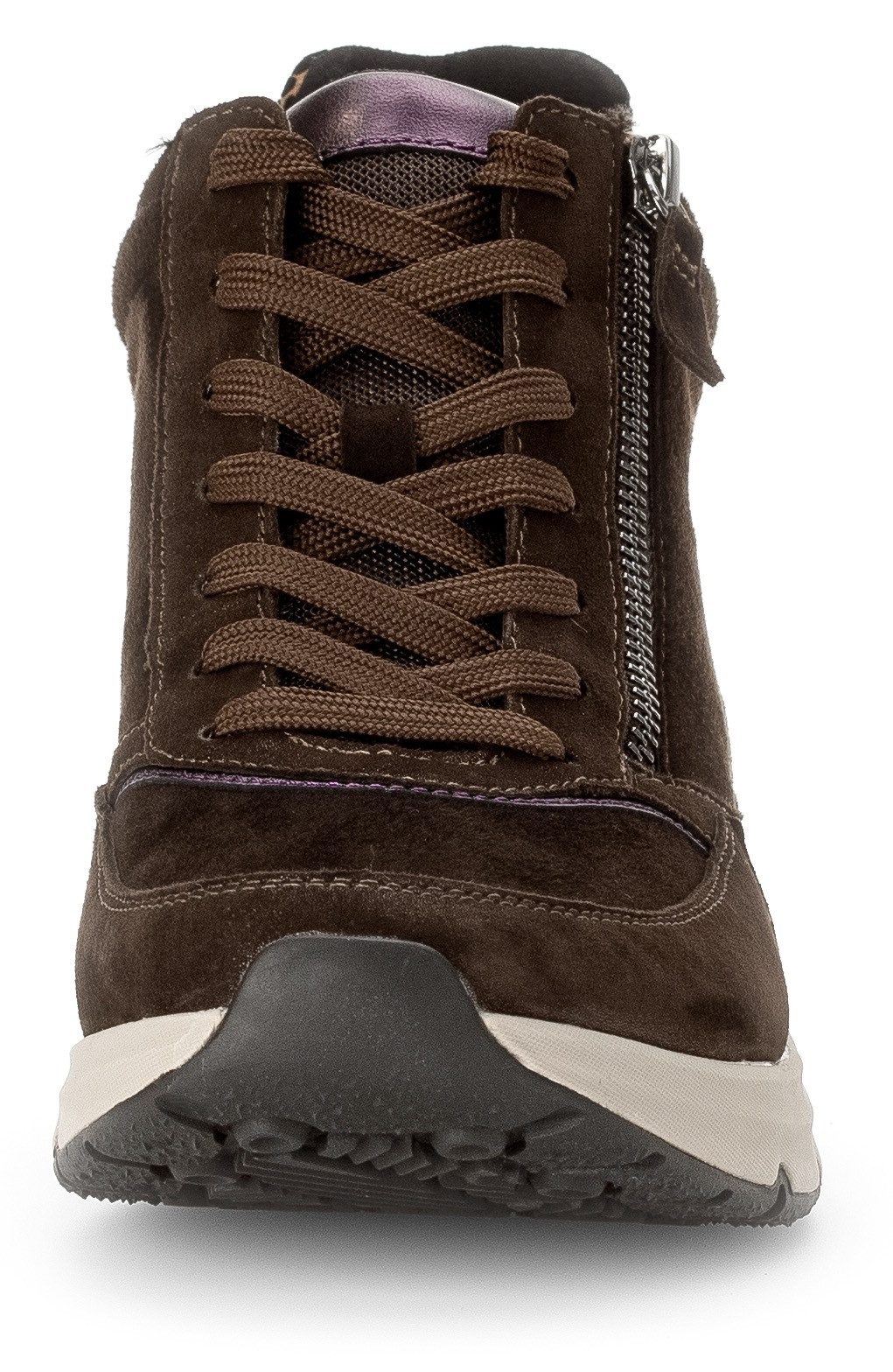Gabor Rollingsoft Sneakers met sleehak , vrijetijdsschoen, veterschoen, veterschoenen met uitneembare binnenzool