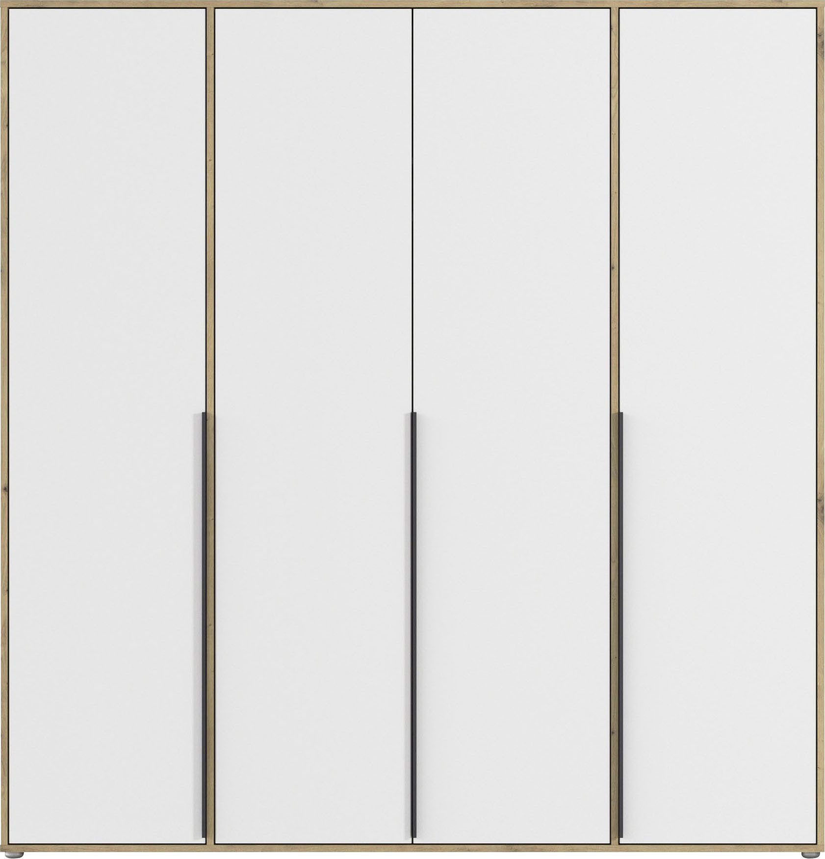 rauch Draaideurkast Kledingkast Kast Garderobe Wasmand NAGATA veel Opbergruimte met moderne stanggrepen in grijs metallic topseller made in germany