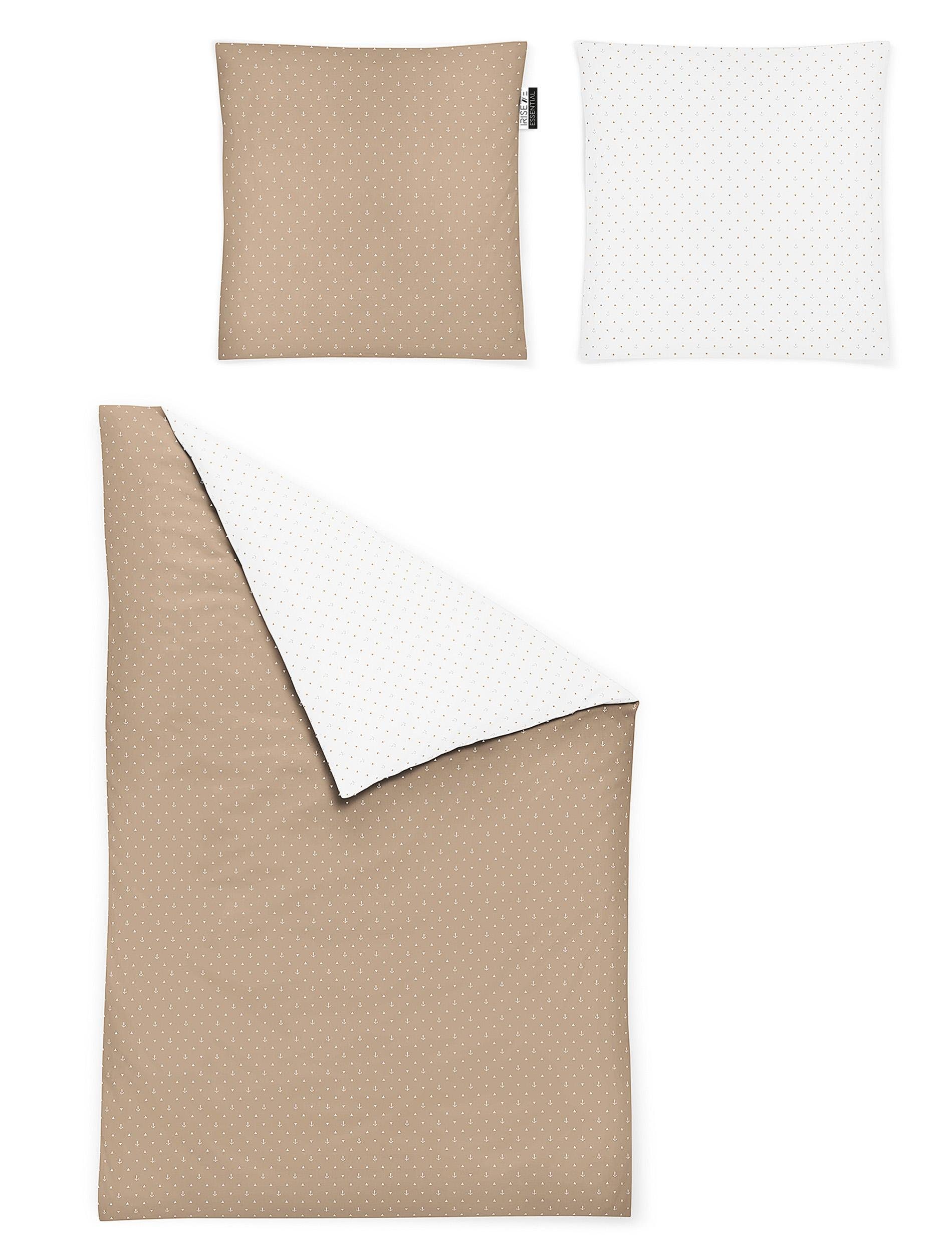 Irisette Tweezijdig te gebruiken overtrekset Jessica tijdloze instagram-bloggercollectie (2-delig) dekbedovertrekken beige