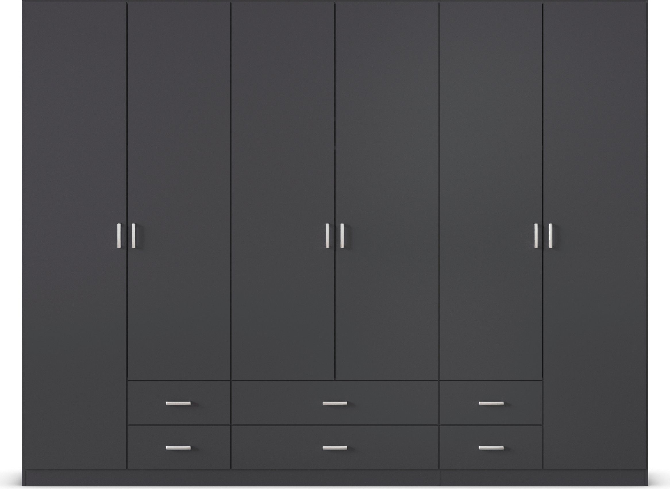 rauch Draaideurkast Kledingkast kast garderobe linnenkast GAMMA in 3 breedtes met 6 lades, in eenvoudig design topseller made in germany