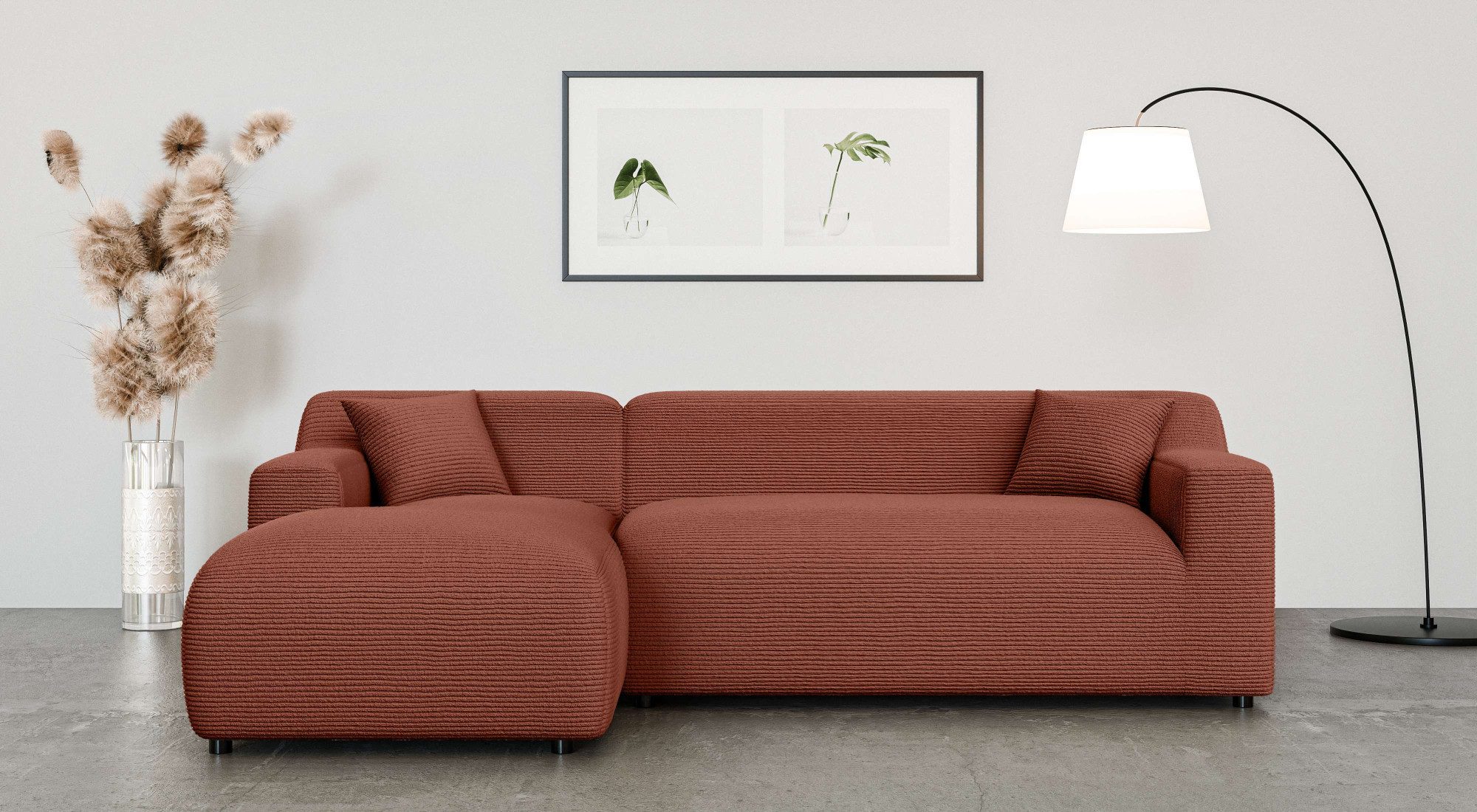 Home affaire Hoekbank LILLIANA designsofa, L-vorm met recamiere rechts/links bestelbaar