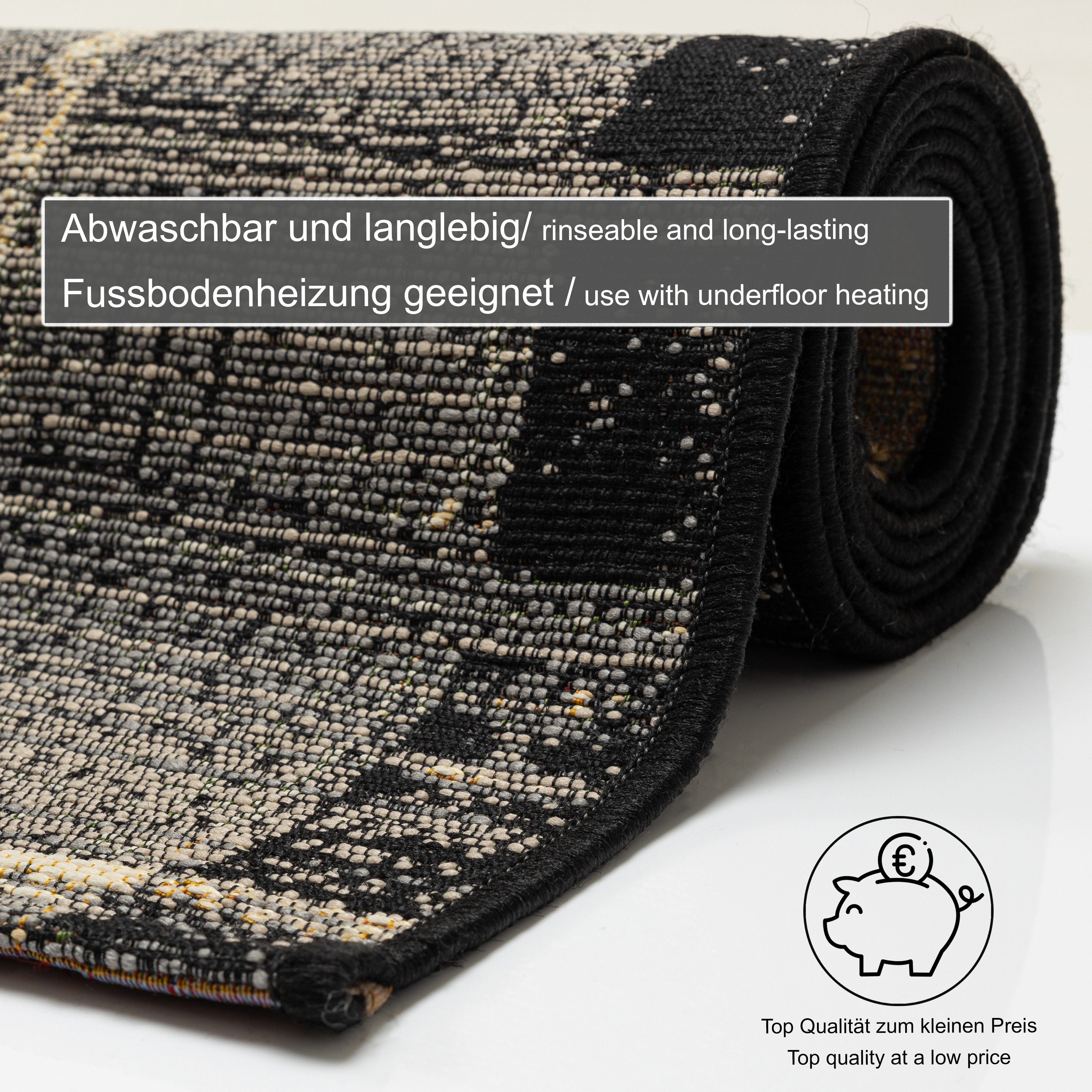 Gino Falcone Vloerkleed Outdoor-Africa 38 Platweefsel, etnostijl, geschikt voor binnen en buiten