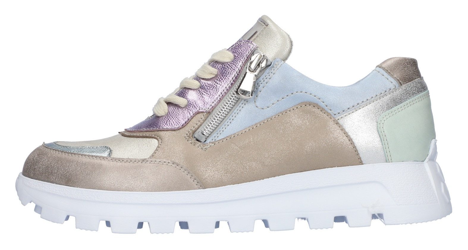 Waldläufer Plateausneakers H-AJALA , veterschoenen, lage schoen, comfortabele schoen in h-breedte (=zeer breed)