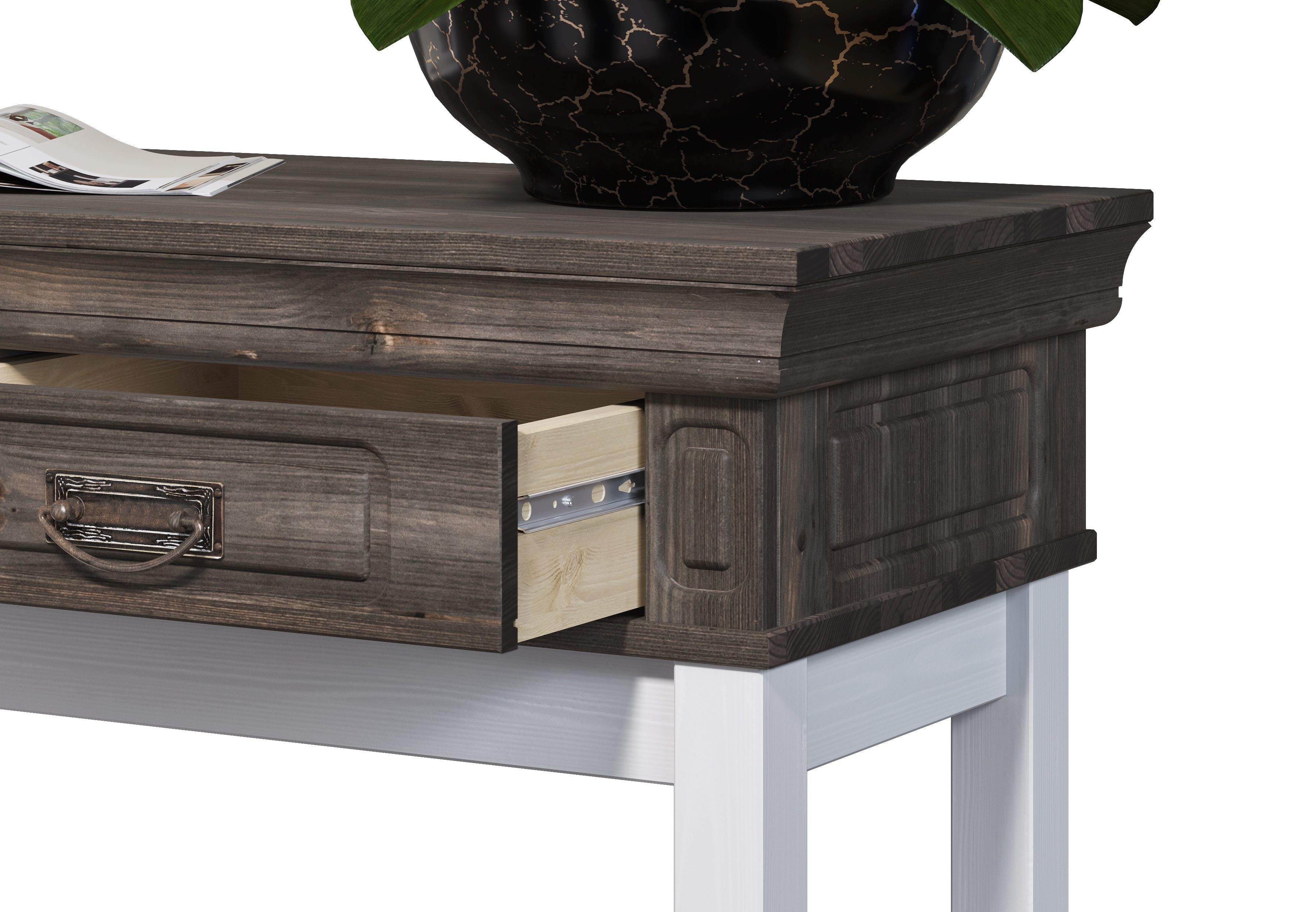 Home affaire Sidetable Vinales Van massief grenen, met freeswerk