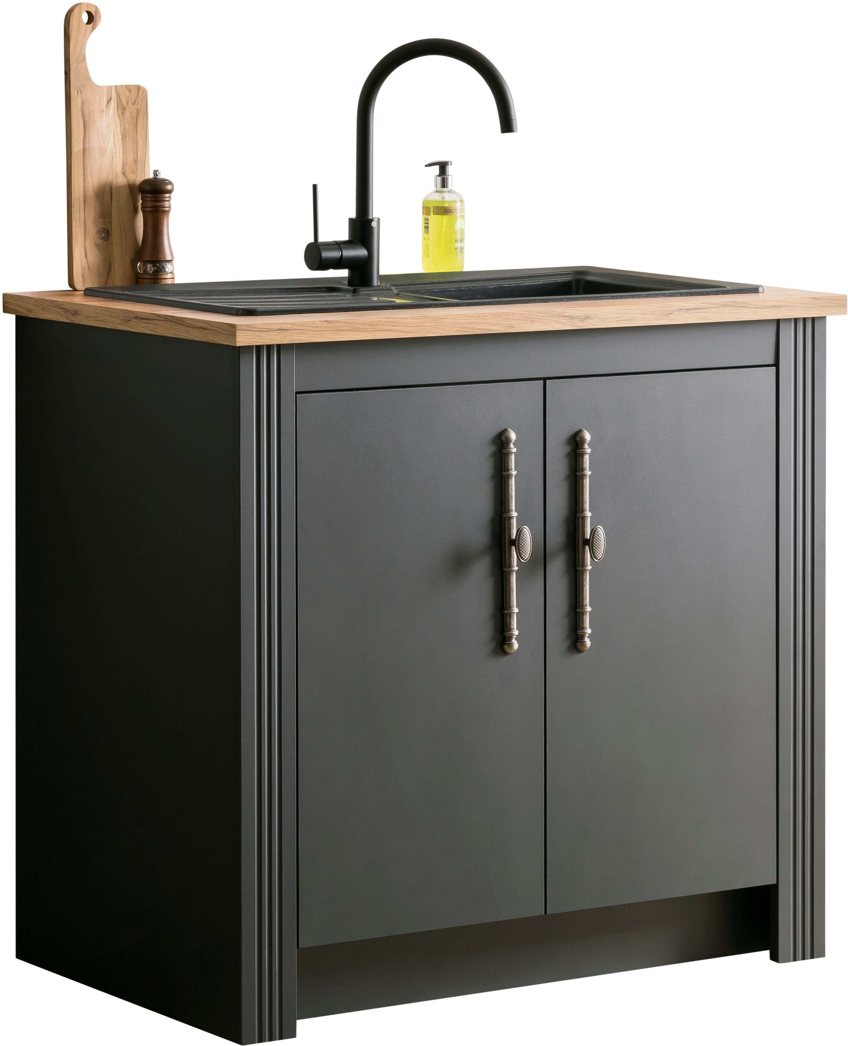 Kochstation Onderkast KS-Westminster in romantische landelijke stijl, breedte 100 cm, exclusief by otto