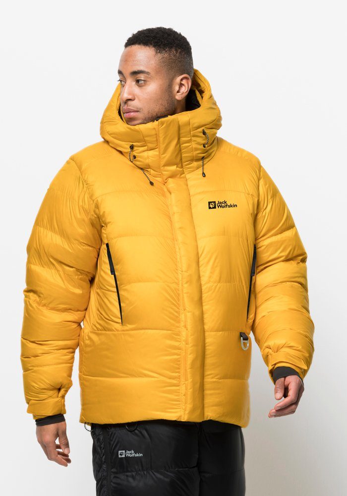Jack Wolfskin Donsjack 1995 SERIES DOWN HOODY heren wandelen & outdoor maat S geel