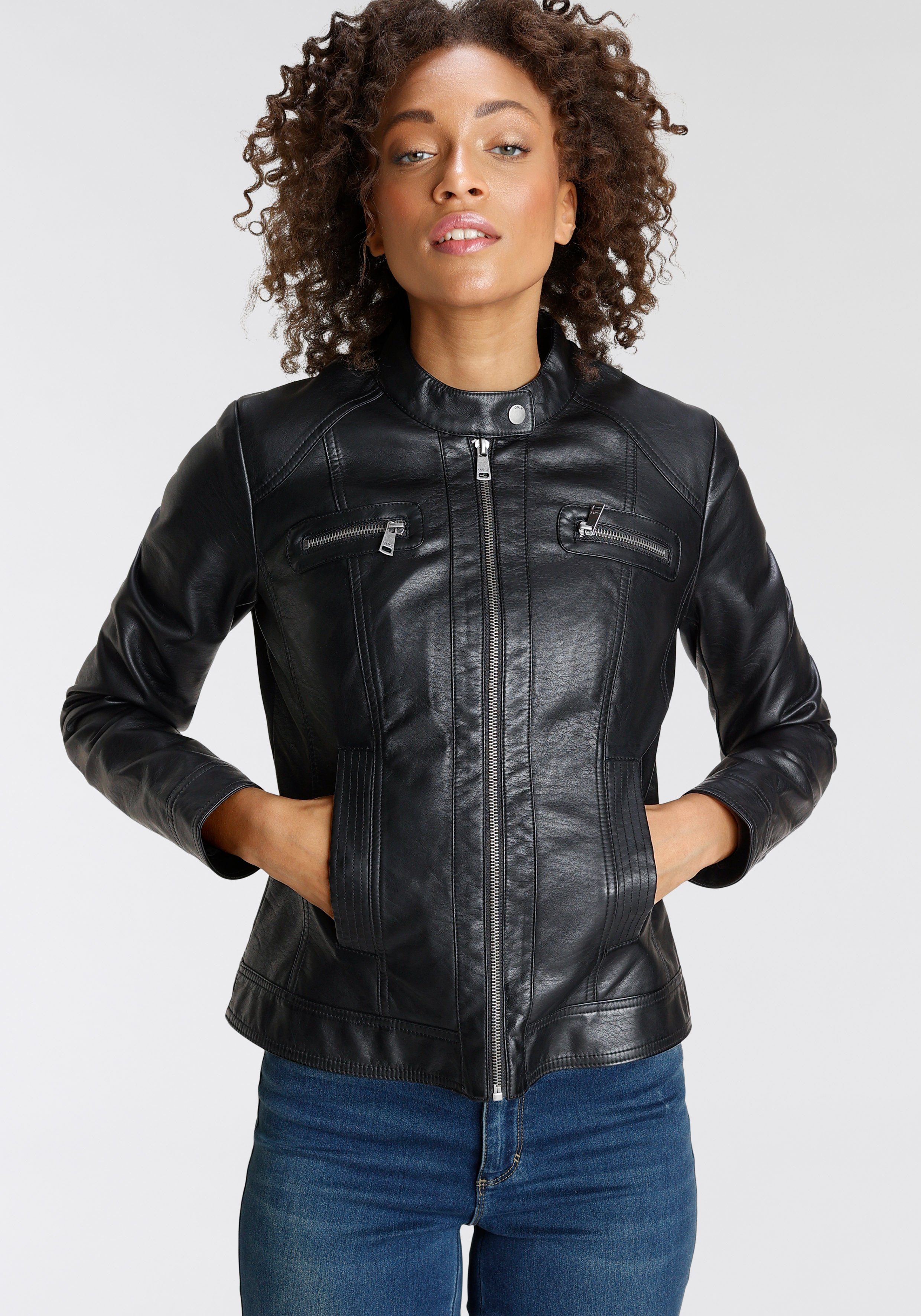 Only Imitatieleren jack ONLBANDIT FAUX LEATHER BIKER