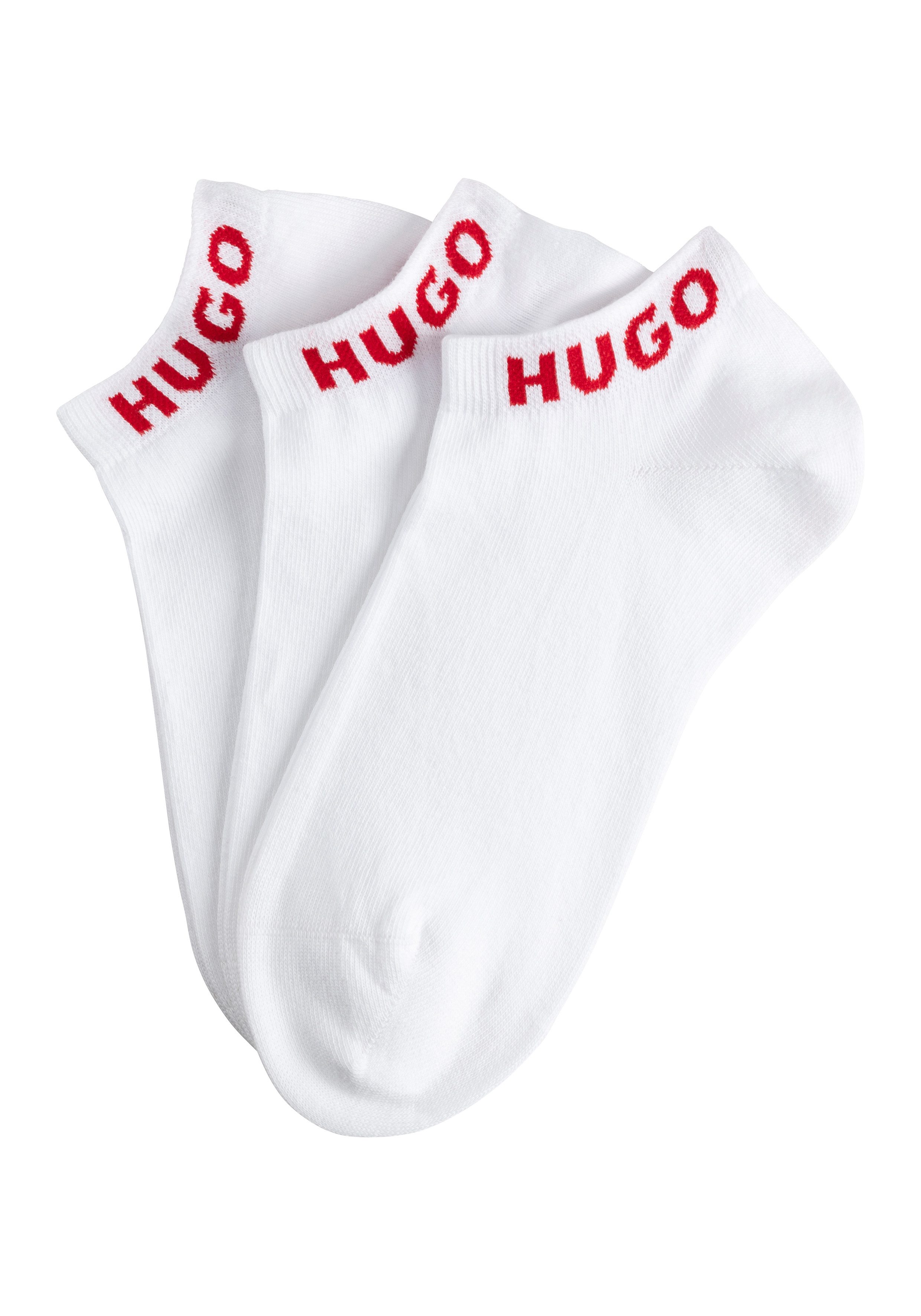 HUGO underwear Sokken 3P AS UNI CC W met contrasterende logo-opdruk (3 paar, Set van 3) dames sokken maat 35-38 wit
