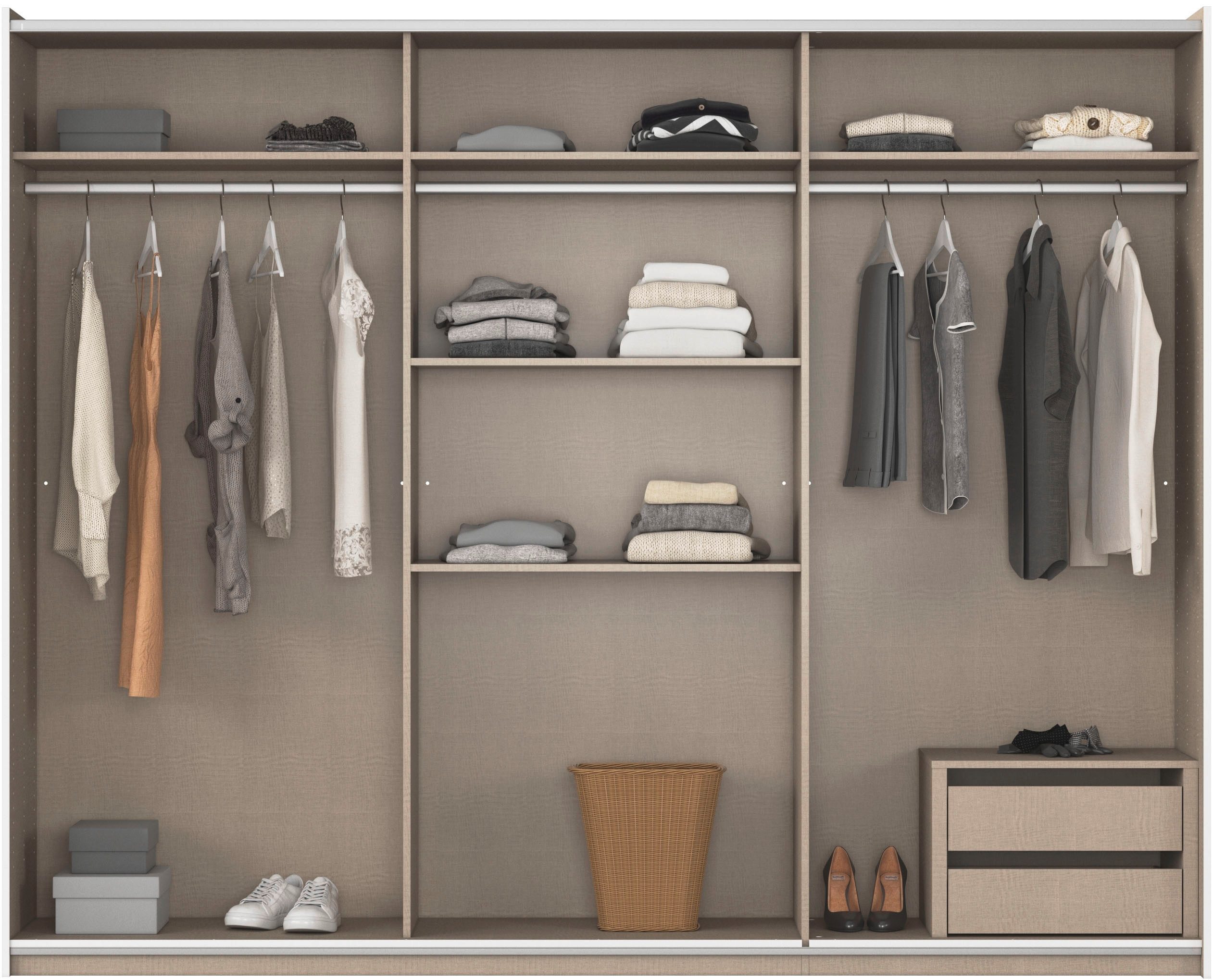 rauch Zweefdeurkast AURELIO kledingkast garderobe TOPSELLER OTTO´s CHOICE 3 verschillende uitrustingsvarianten handgrepen van metaal made in germany