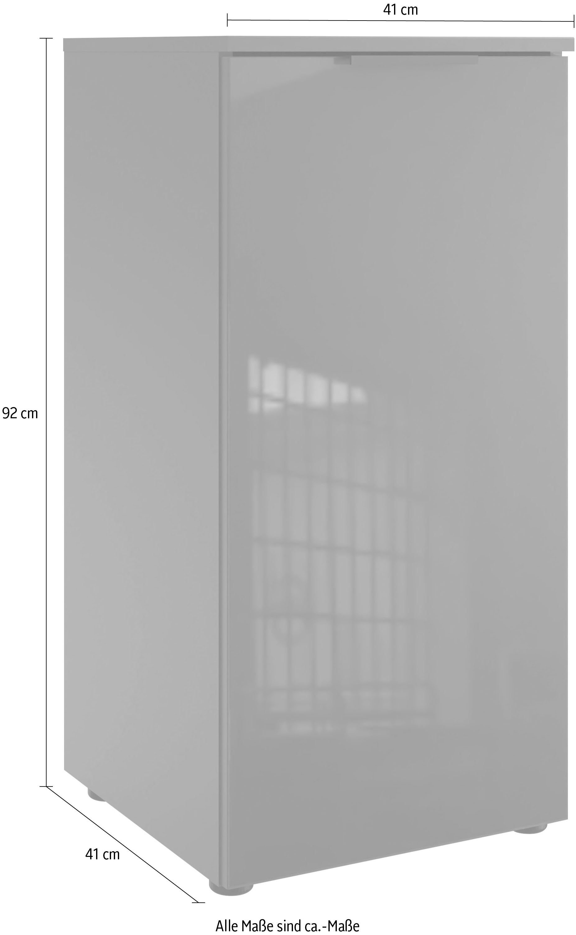 Wimex Kast Level36 C by fresh to go met glazen elementen aan de voorkant, soft-close functie, 41 cm breed