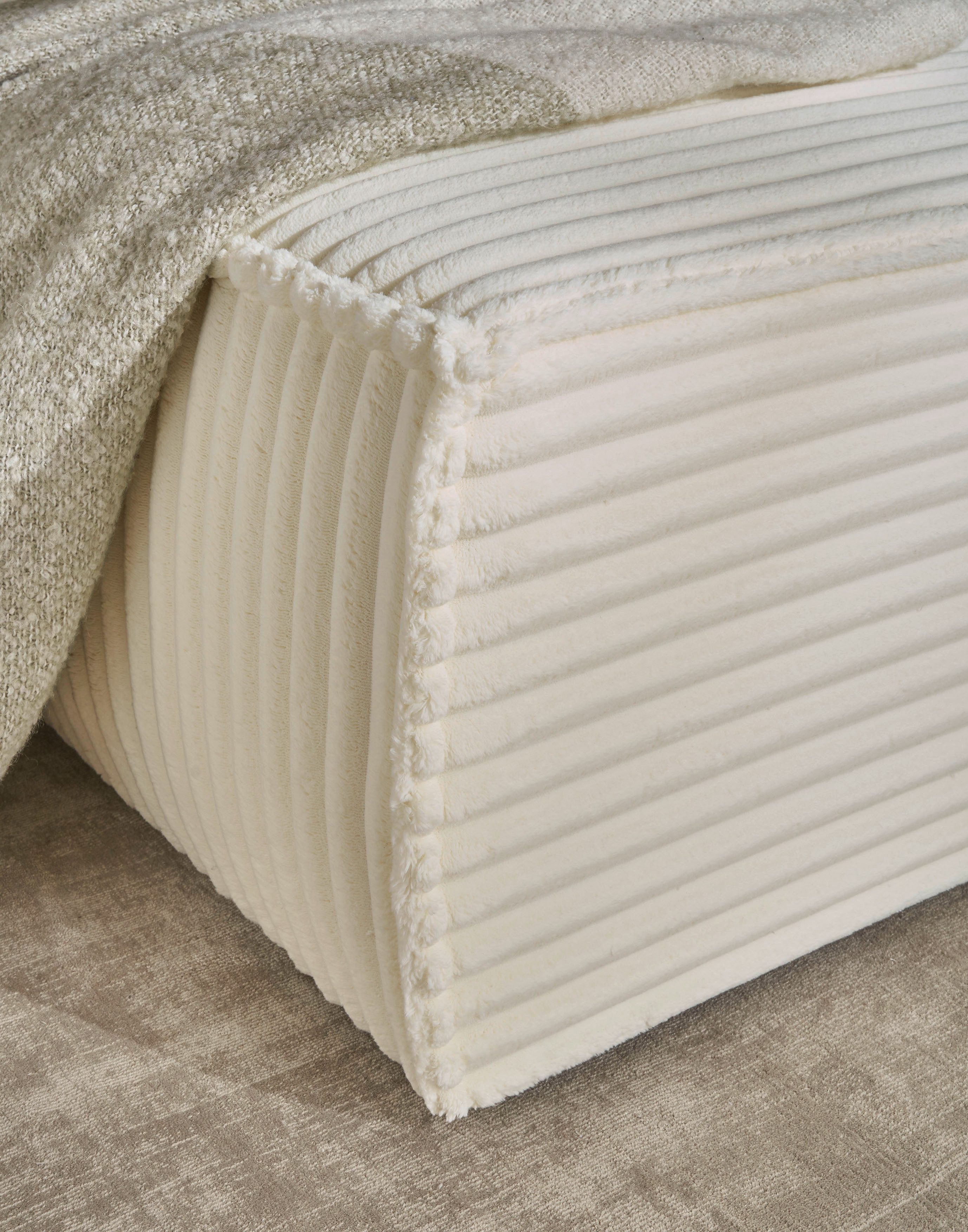 andas Hoekbank FINNLEY Slaapbank 267 cm, L-vorm met Slaapfunctie & Bedlade beschikbaar in de stofkwaliteiten bouclé, structuur fijn en mega cord