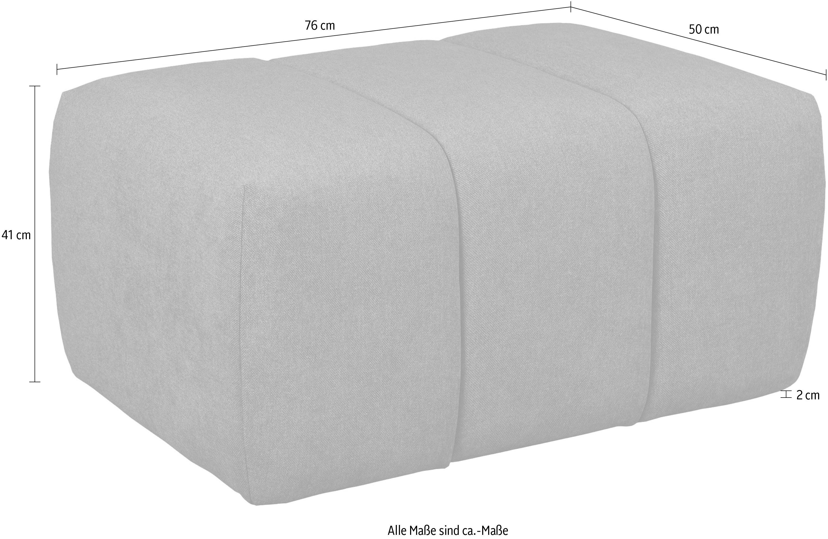 INOSIGN Hocker LYOTH passend bij de serie, moderne stiksels, b/d/h: 76/50/41 cm