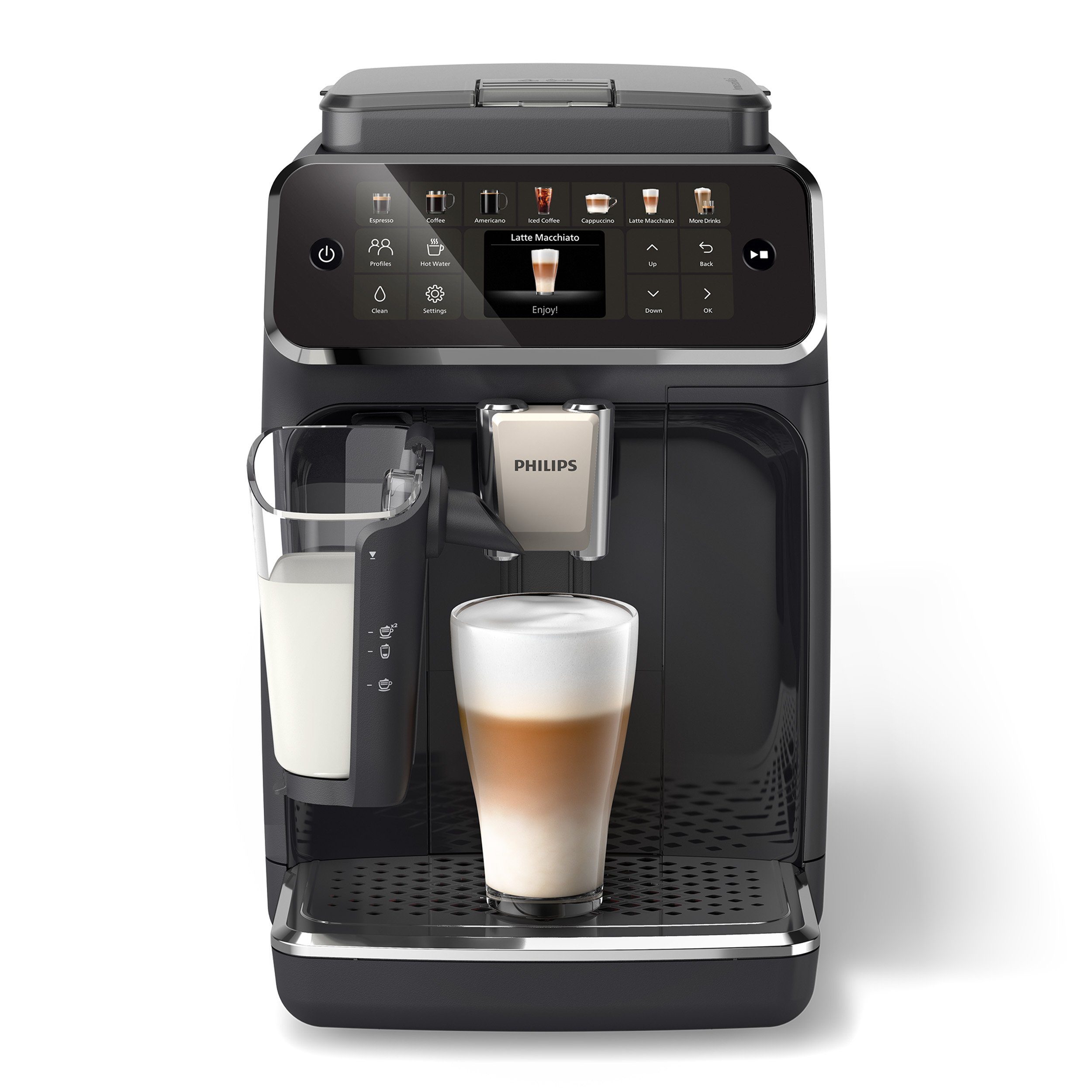 Philips Volautomatisch koffiezetapparaat EP4441/50 4400 Series, 12 koffiespecialiteiten (heet of ijskoud)