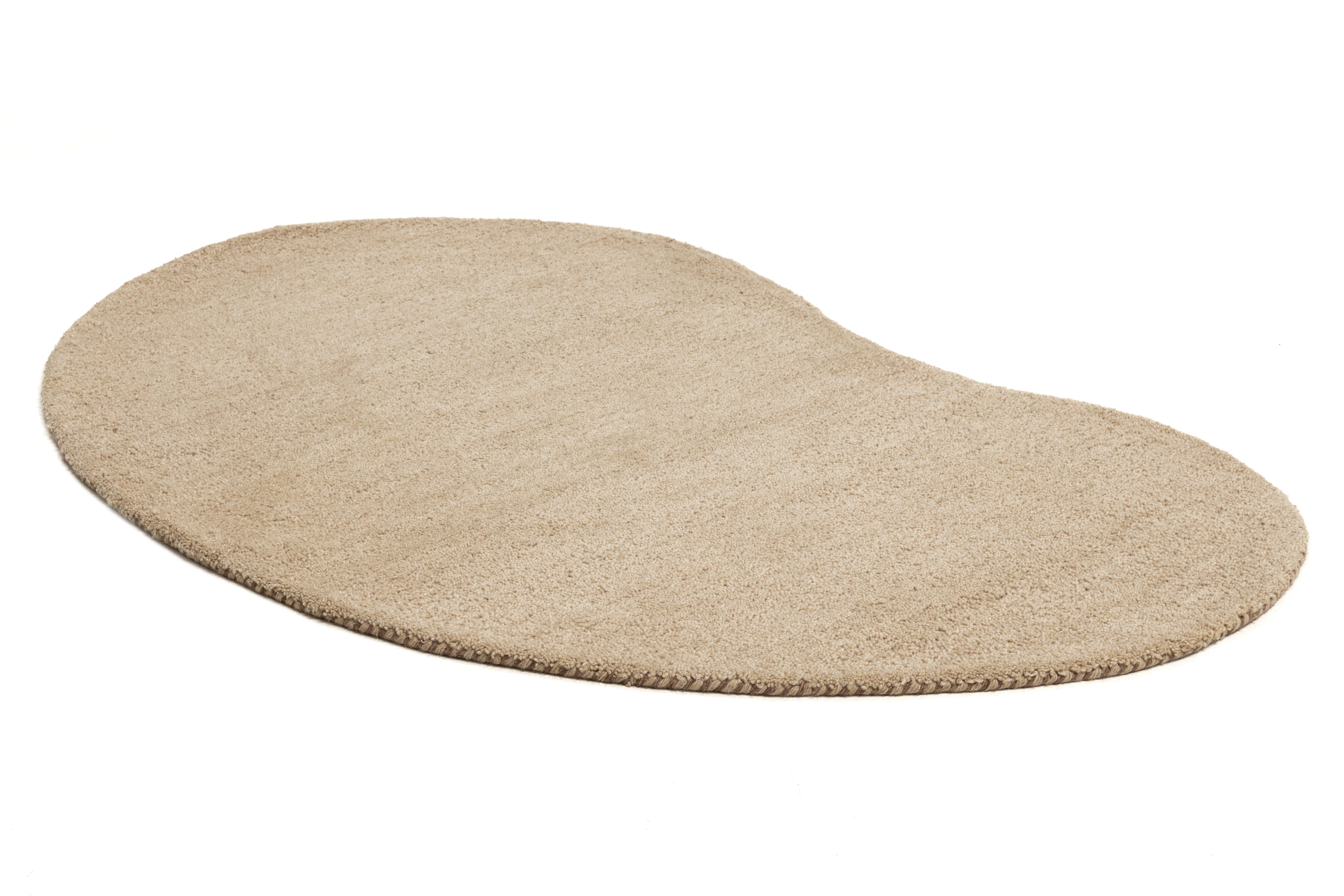 THEKO Wollen kleed Gabbeh uni, Handgeweven vloerkleed, mêlee, zuivere wol, met de hand geweven