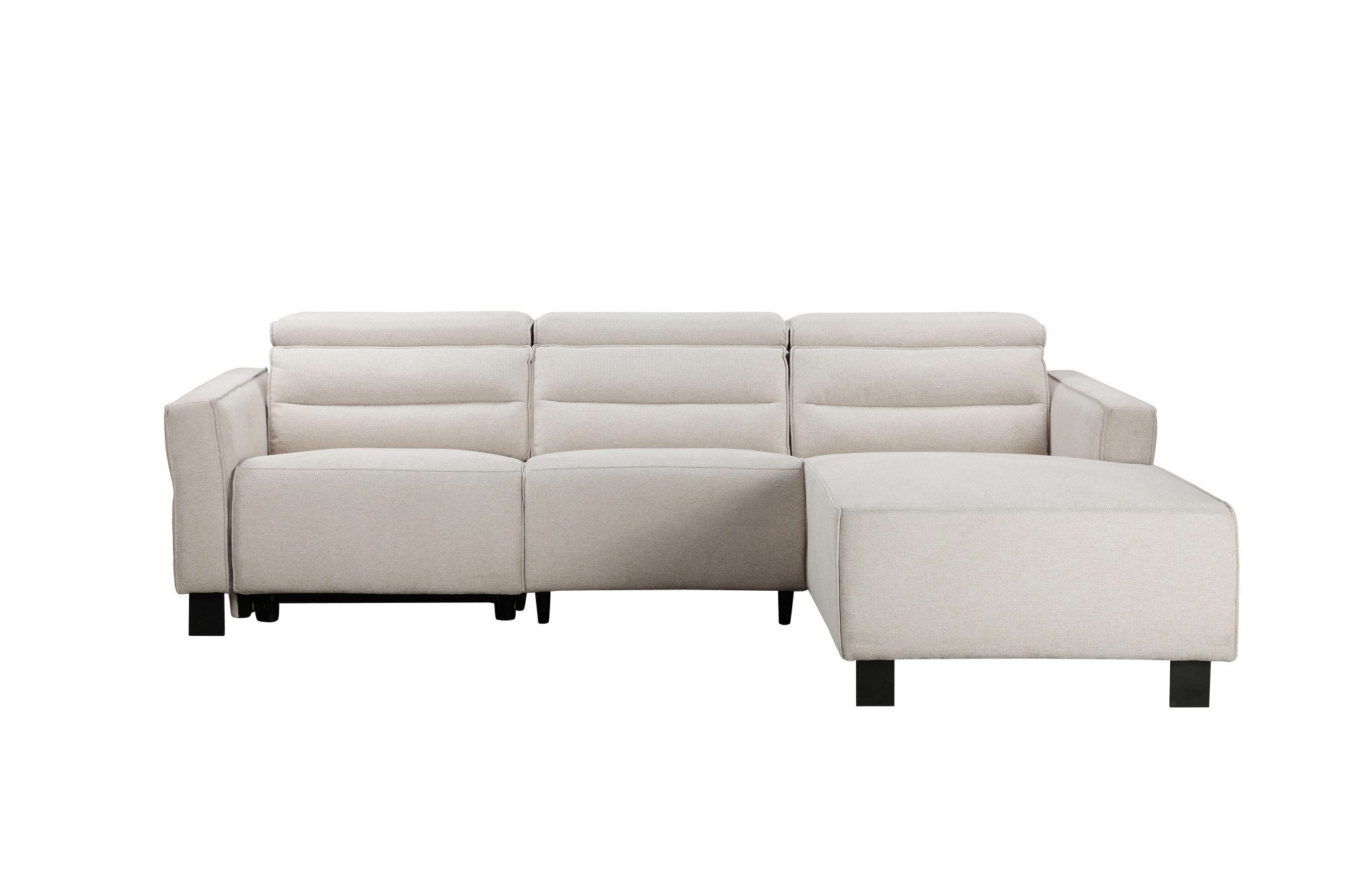 Places of Style Hoekbank Carpari, L-vorm, 263 cm, handmatige of elektrische relaxfunctie