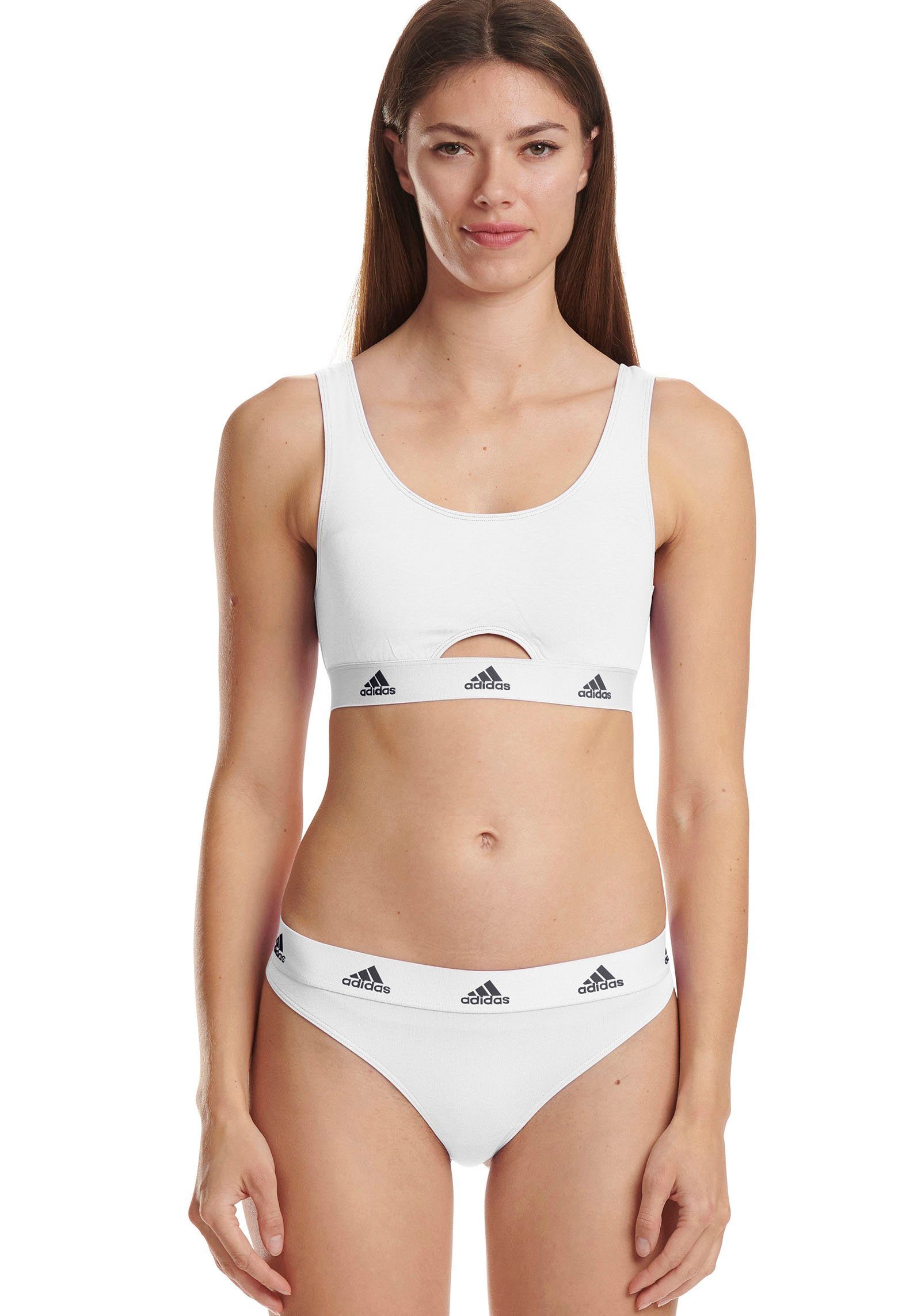 adidas Sportswear Tanga Cotton Logo met zacht draaggevoel (Set van 2)