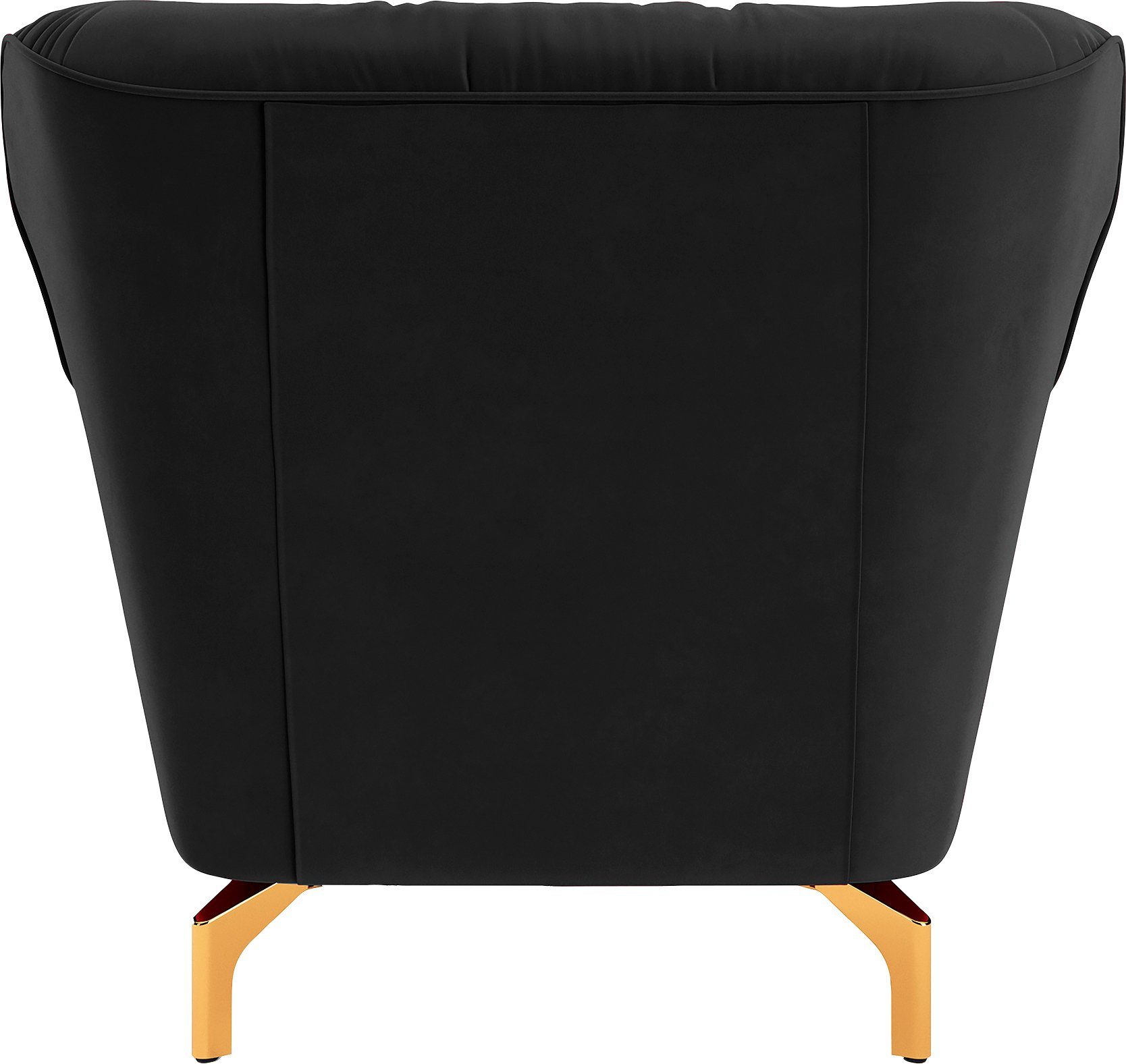 sit&more Fauteuil Orient 3 inclusief 1 sierkussen met strassteentjes, goudkleurige metalen poten