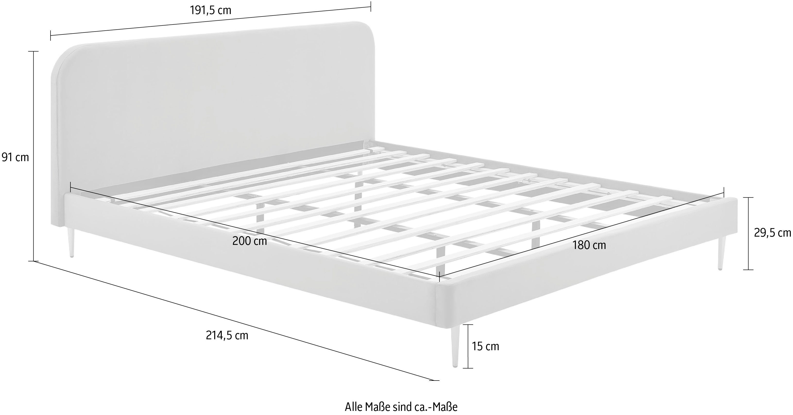 SalesFever Gestoffeerd bed Poten chroom goudkleur