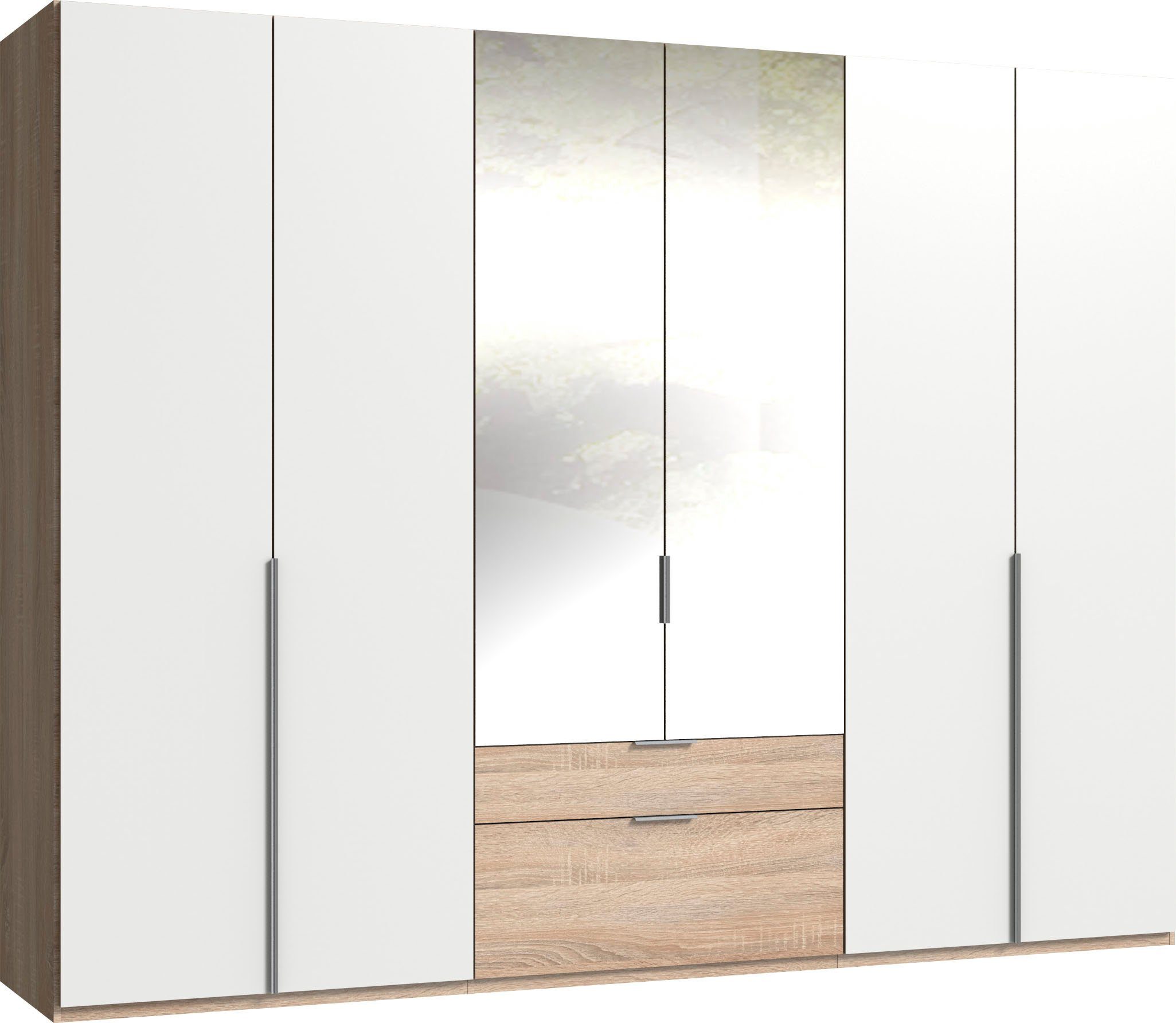 Wimex Kledingkast New York met spiegeldeur kledingkasten maat 270 cm x 208 cm x 58 cm beige
