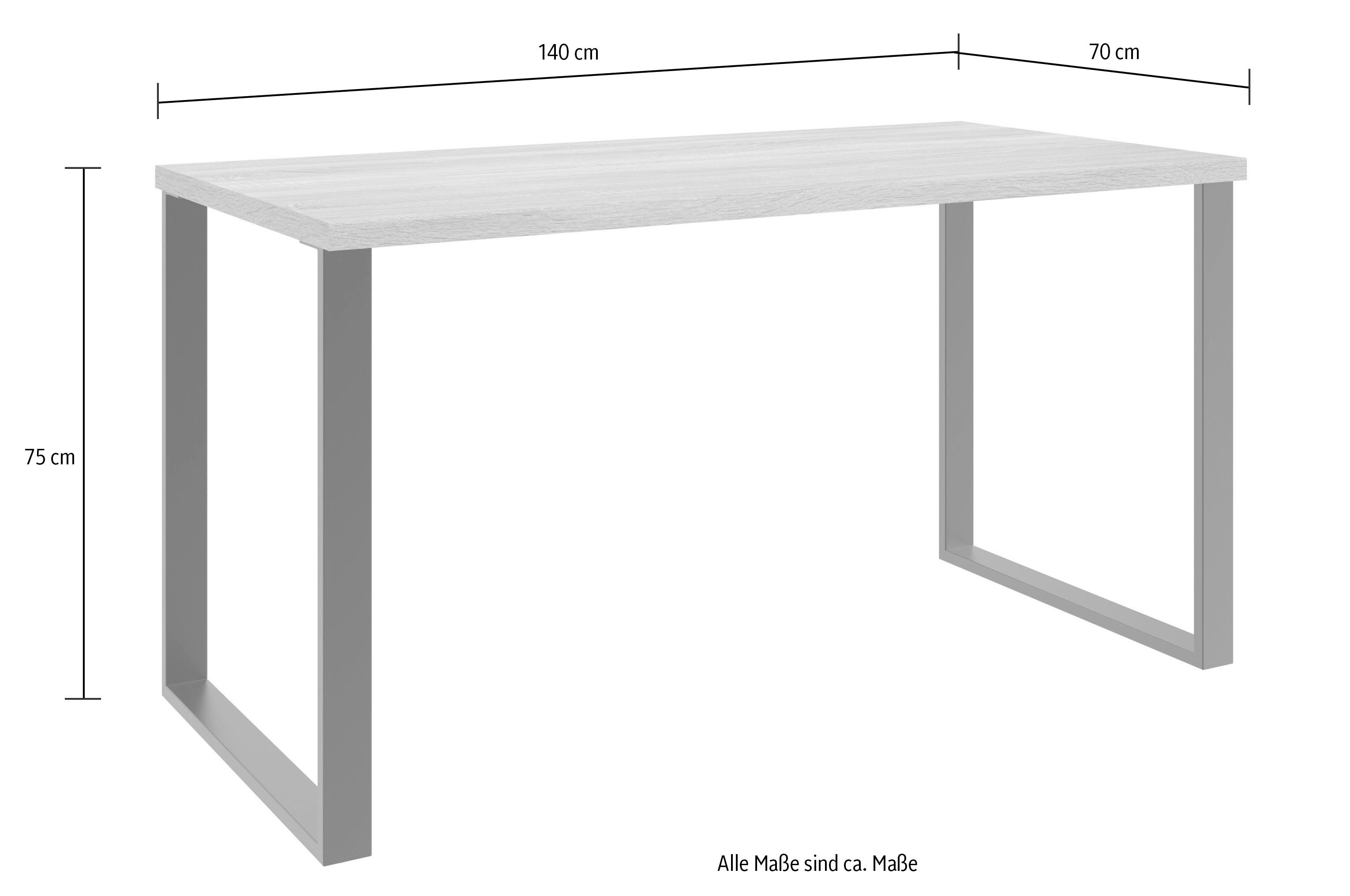 Wimex Bureau Home Desk Met metalen sleevoet, in 3 breedten