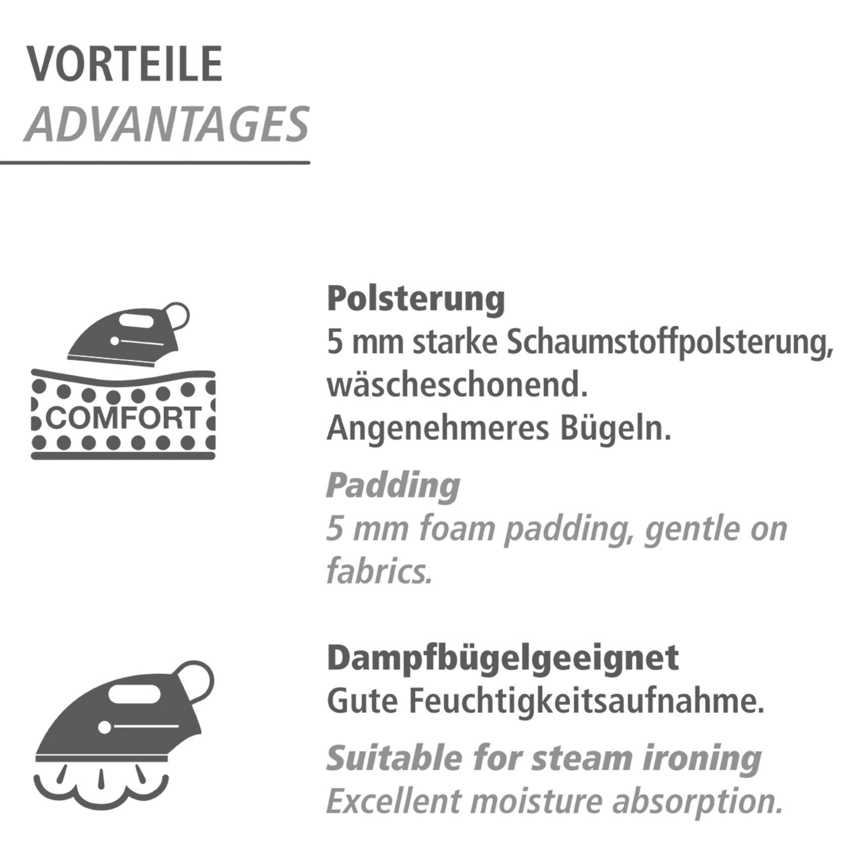 WENKO Strijkplank Model Base in hoogte verstelbaar, ruimtebesparend inklapbaar
