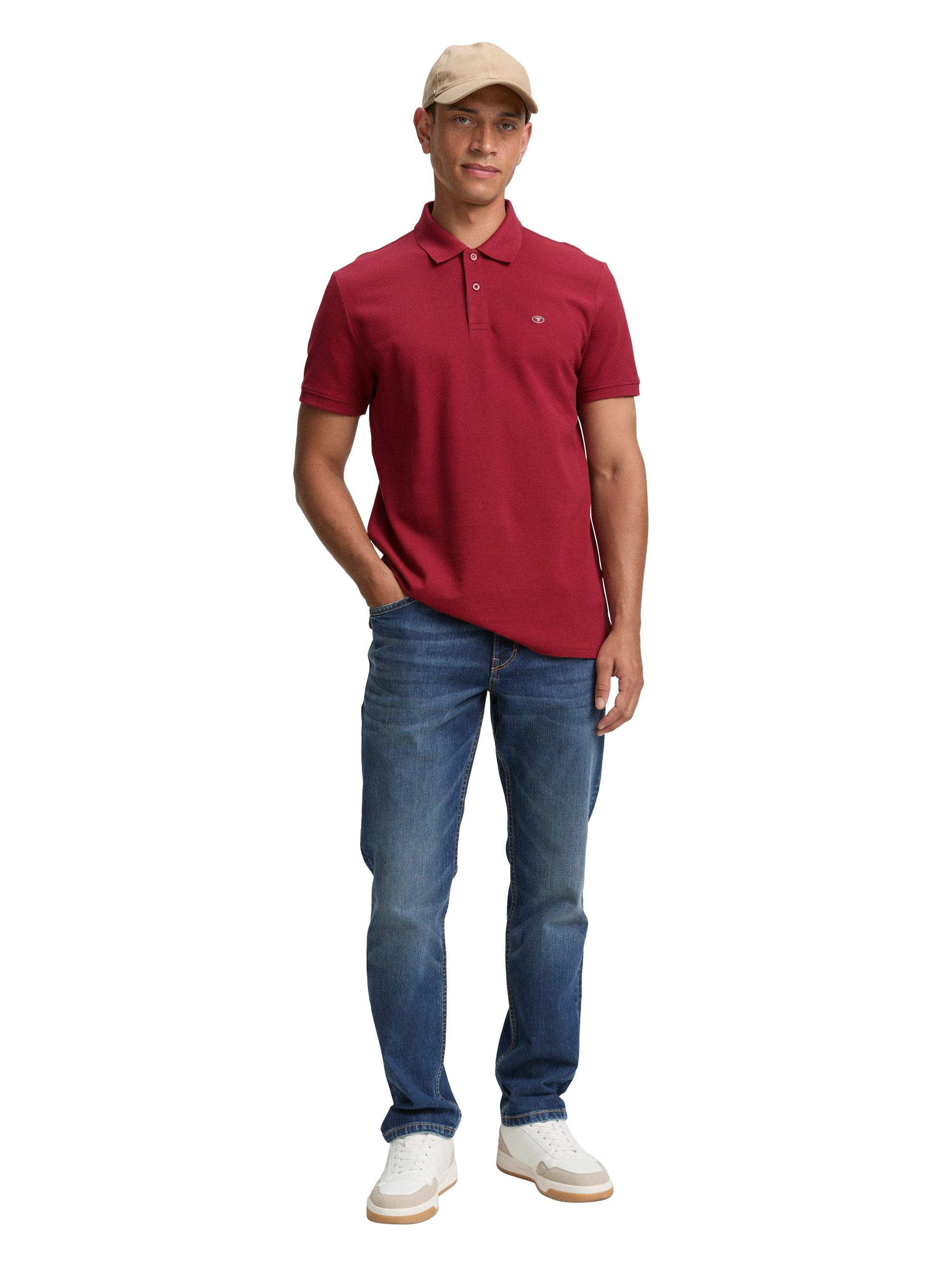Tom Tailor Poloshirt met contrasterende knoopsluiting