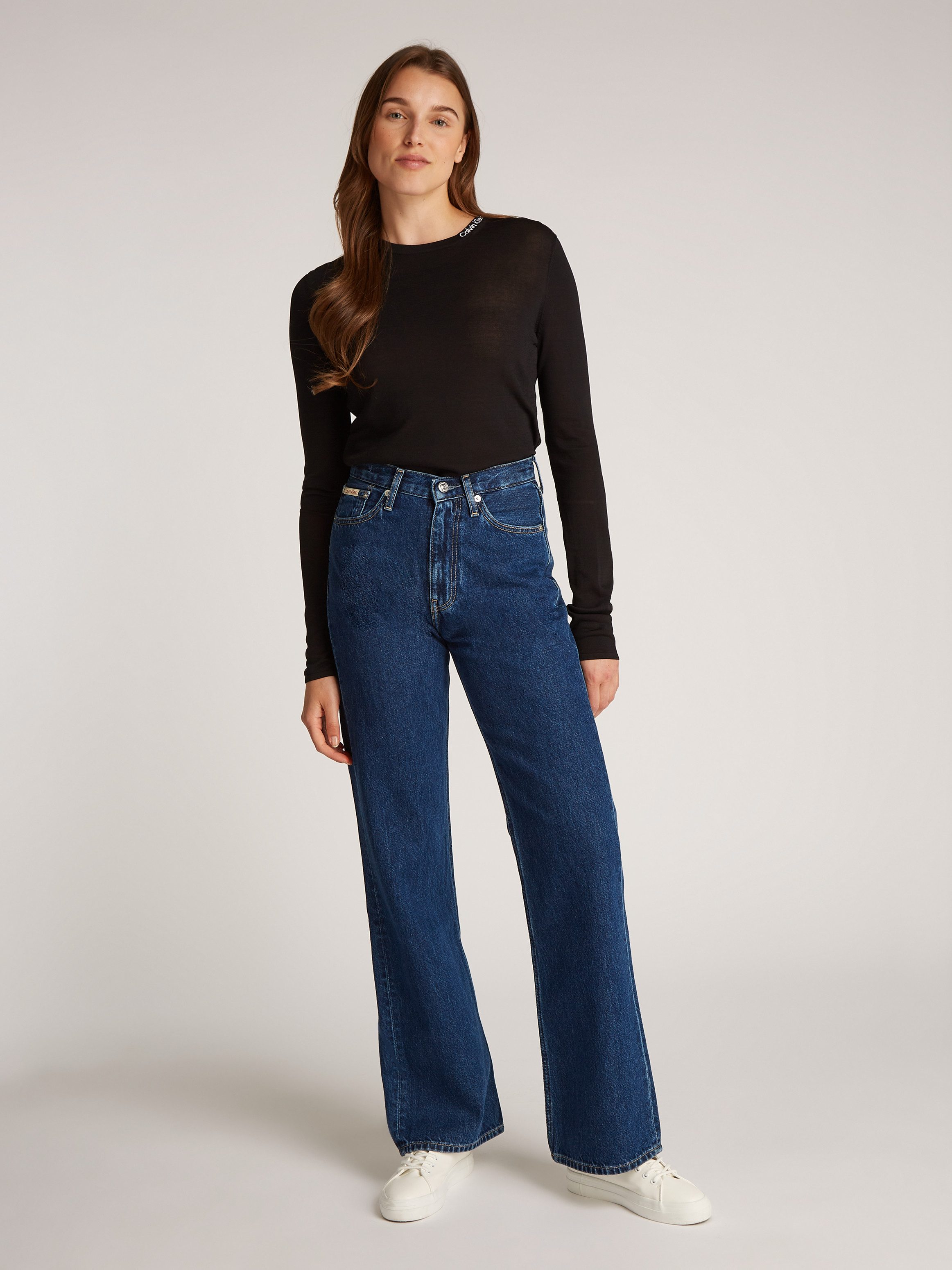 Calvin Klein Bootcut jeans AUTHENTIC BOOTCUT met stone-wash look, met muntzakje