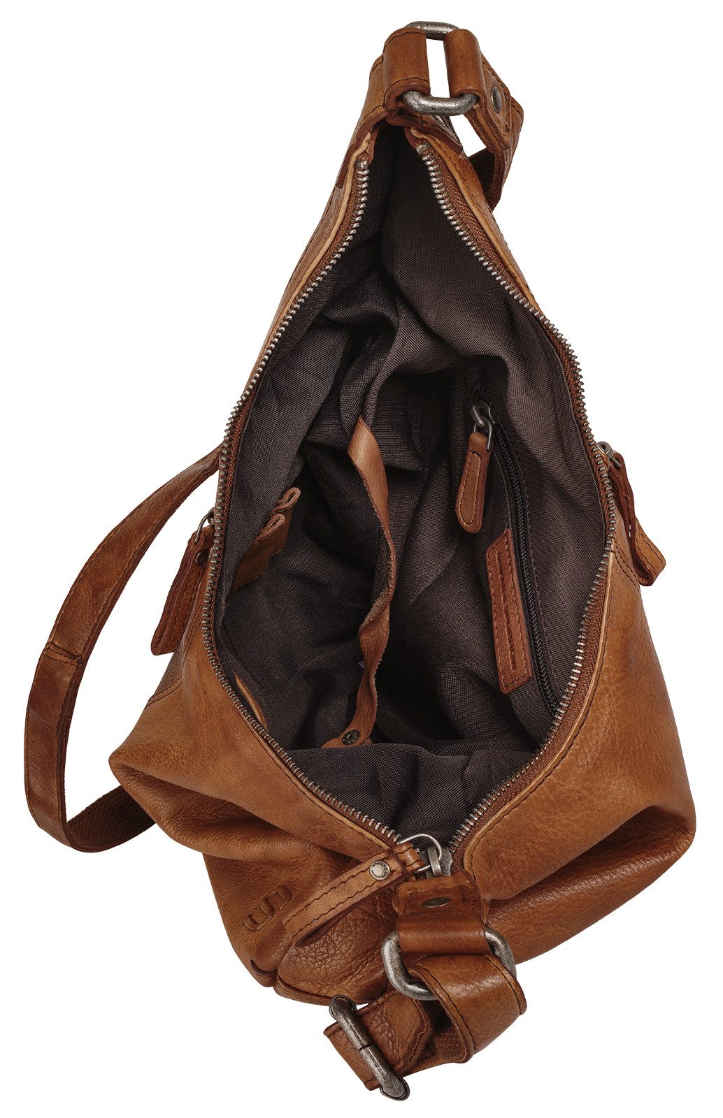 Spikes & Sparrow Schoudertas echt leder