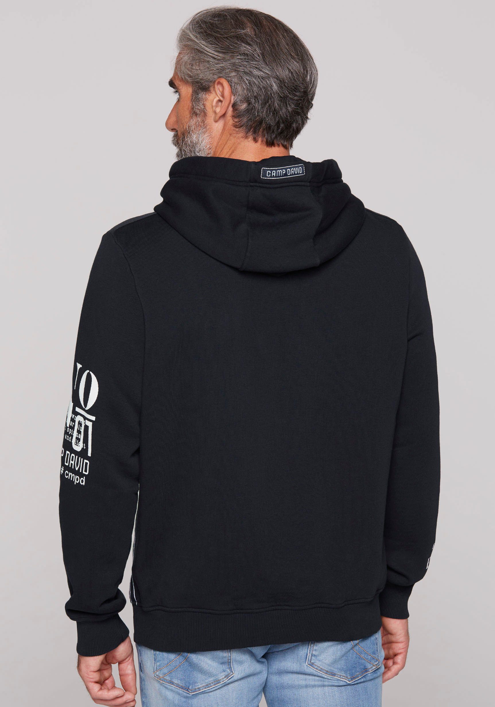 CAMP DAVID Hoodie met logo-prints