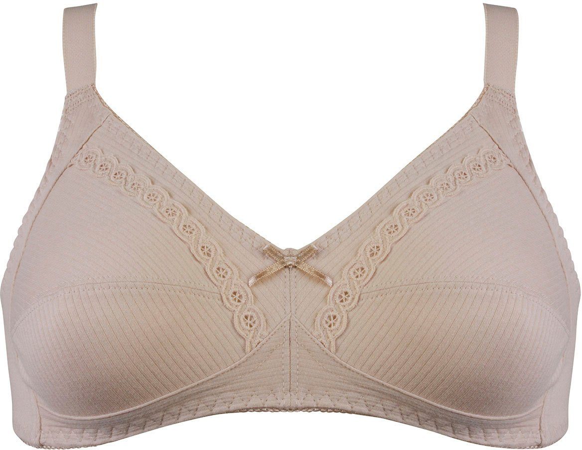 Naturana Soft-bh Classics met decoratieve strik aan de voorkant (1-delig, Set van 2)
