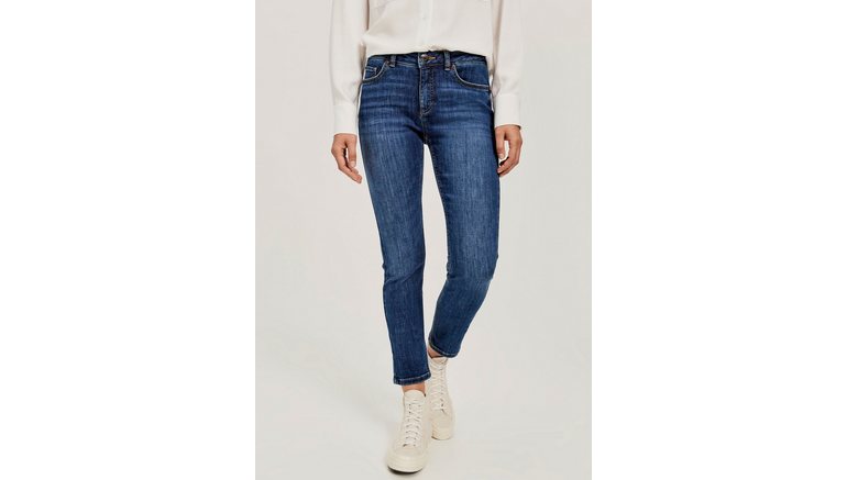 OPUS Skinny fit jeans Elma strong blue in five-pocketsmodel