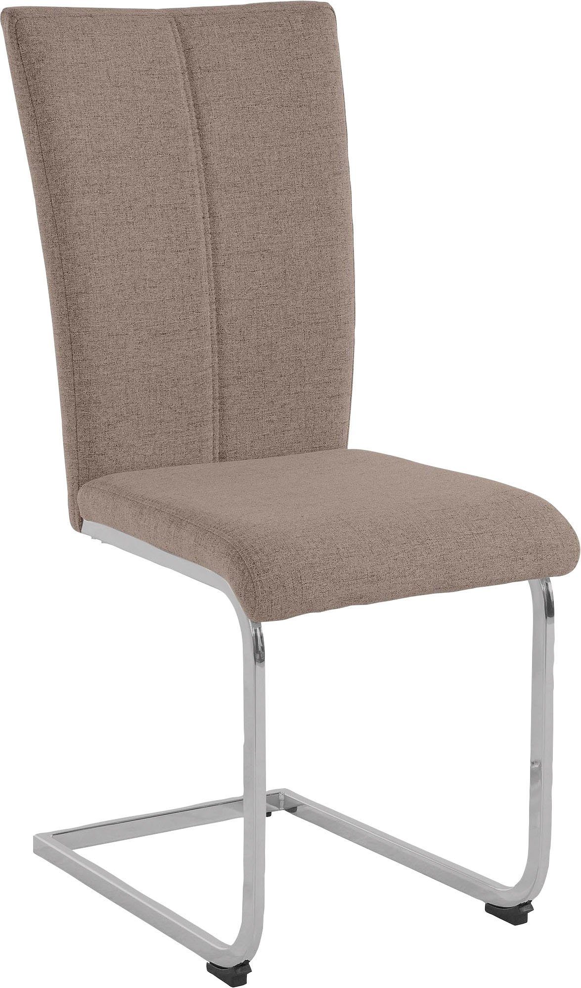 Home affaire Vrijdragende stoel Nils Stoel belastbaar tot 120 kg, frame metaal in chroom-look of zwart (set, 2 stuks)