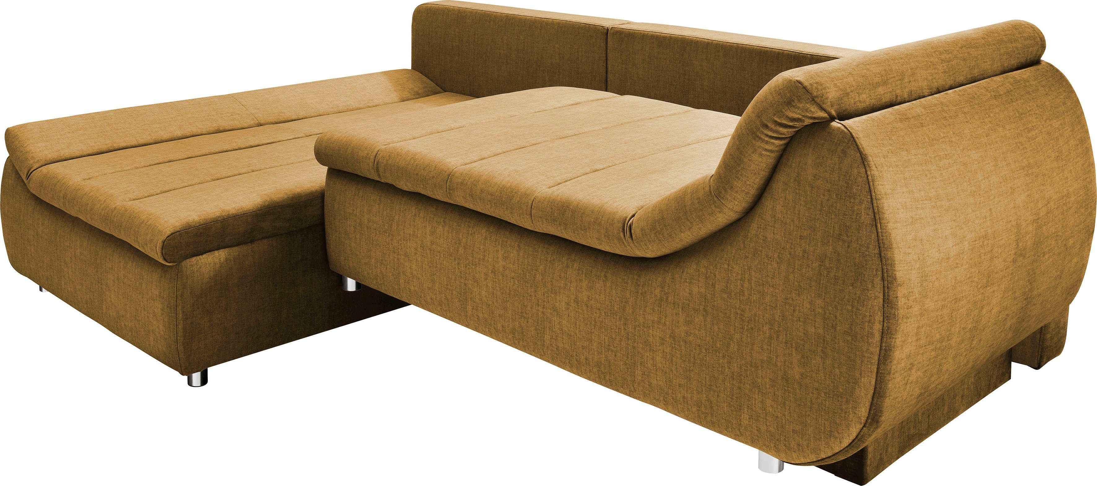 INOSIGN Hoekbank Imola elegant en modern, actuele stiksels in de zitting, comfortabel, L-vorm