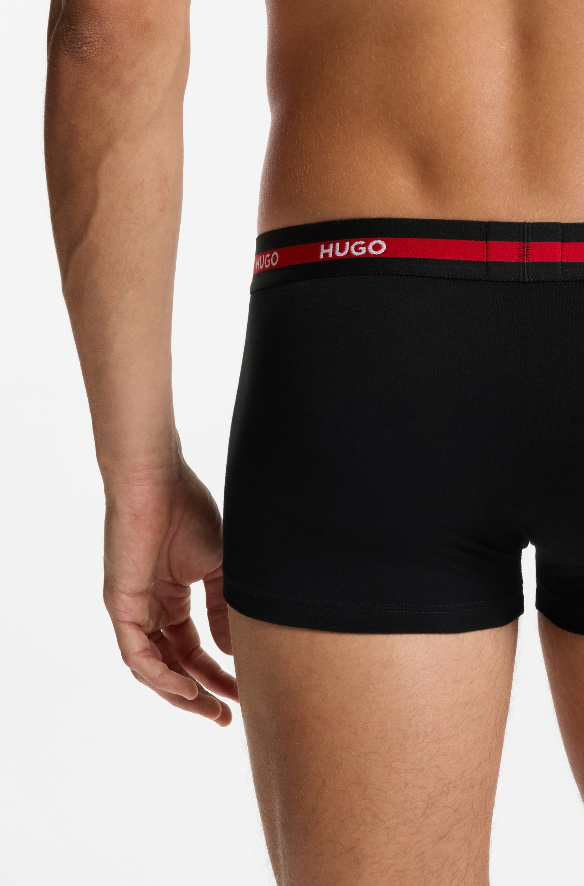 HUGO underwear Trunk Triplet met een logo-opschrift (set, 3 stuks, In driepack)