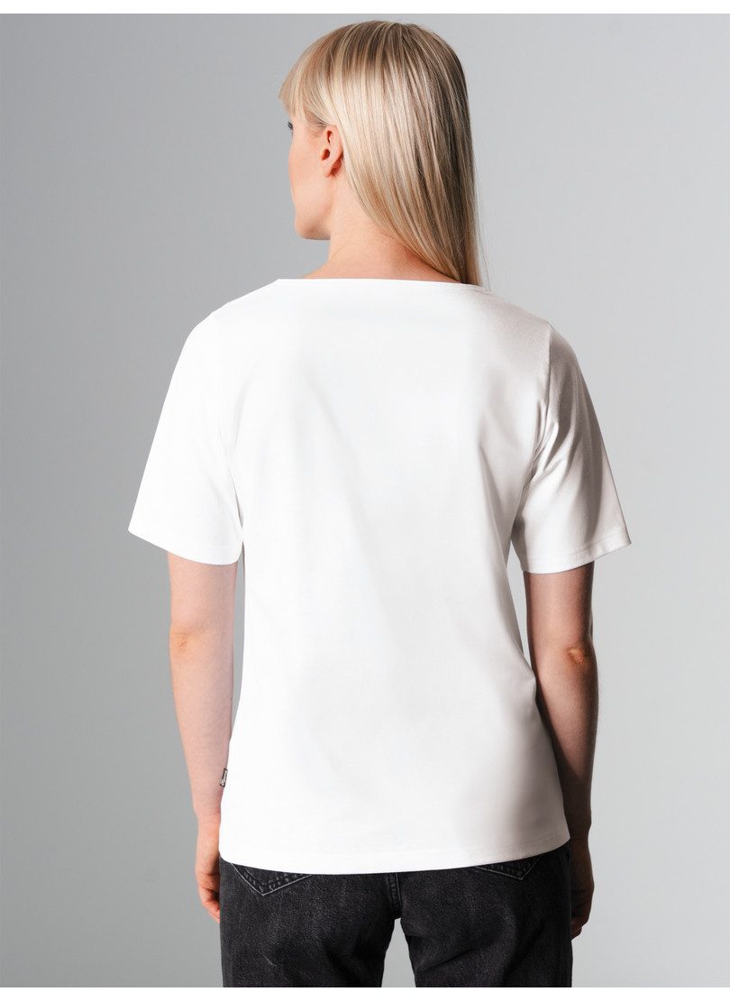 Trigema T-shirt TRIGEMA T-shirt met vlinder van strasssteentjes (1-delig)