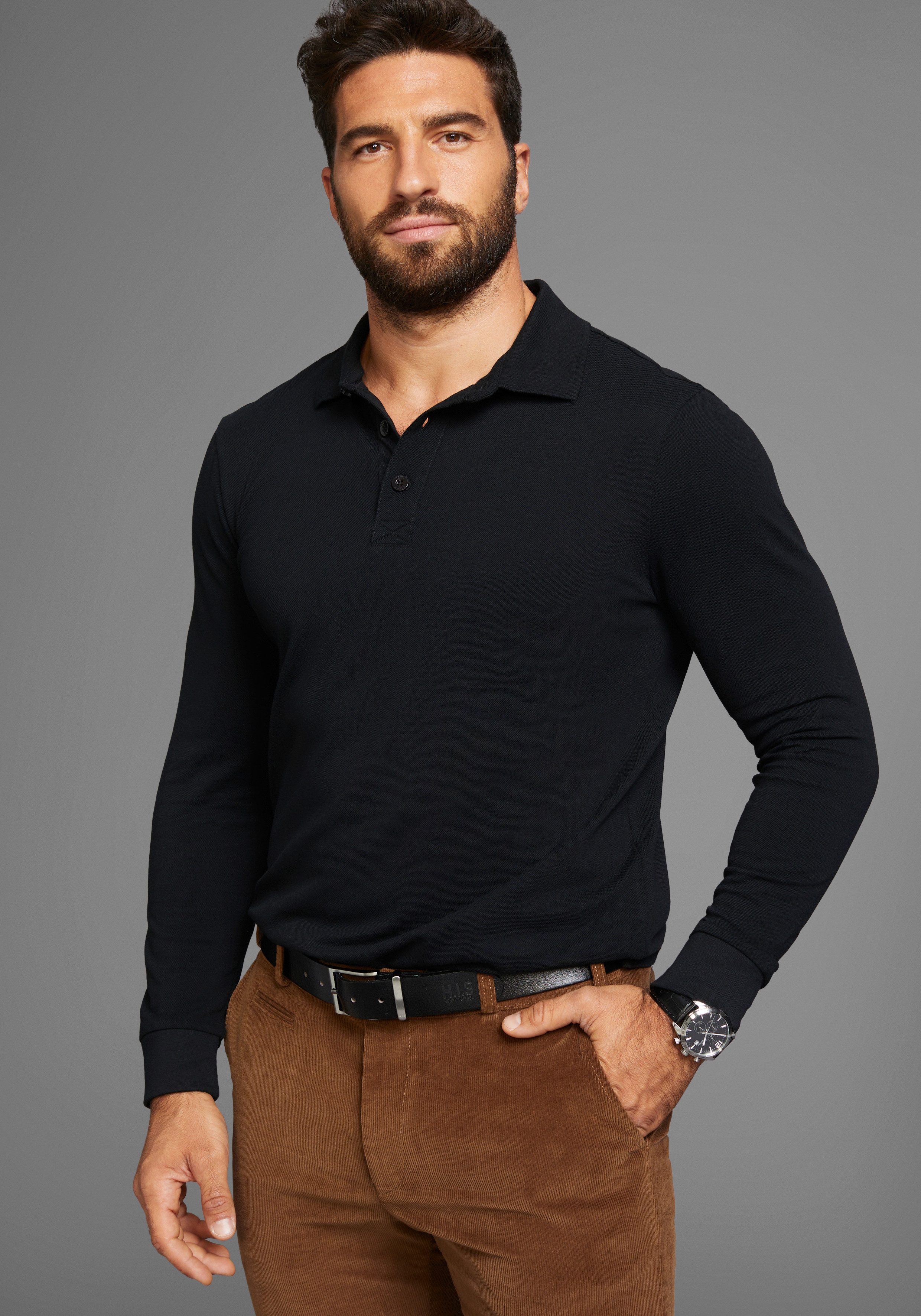 Man's World Poloshirt in piqué kwaliteit